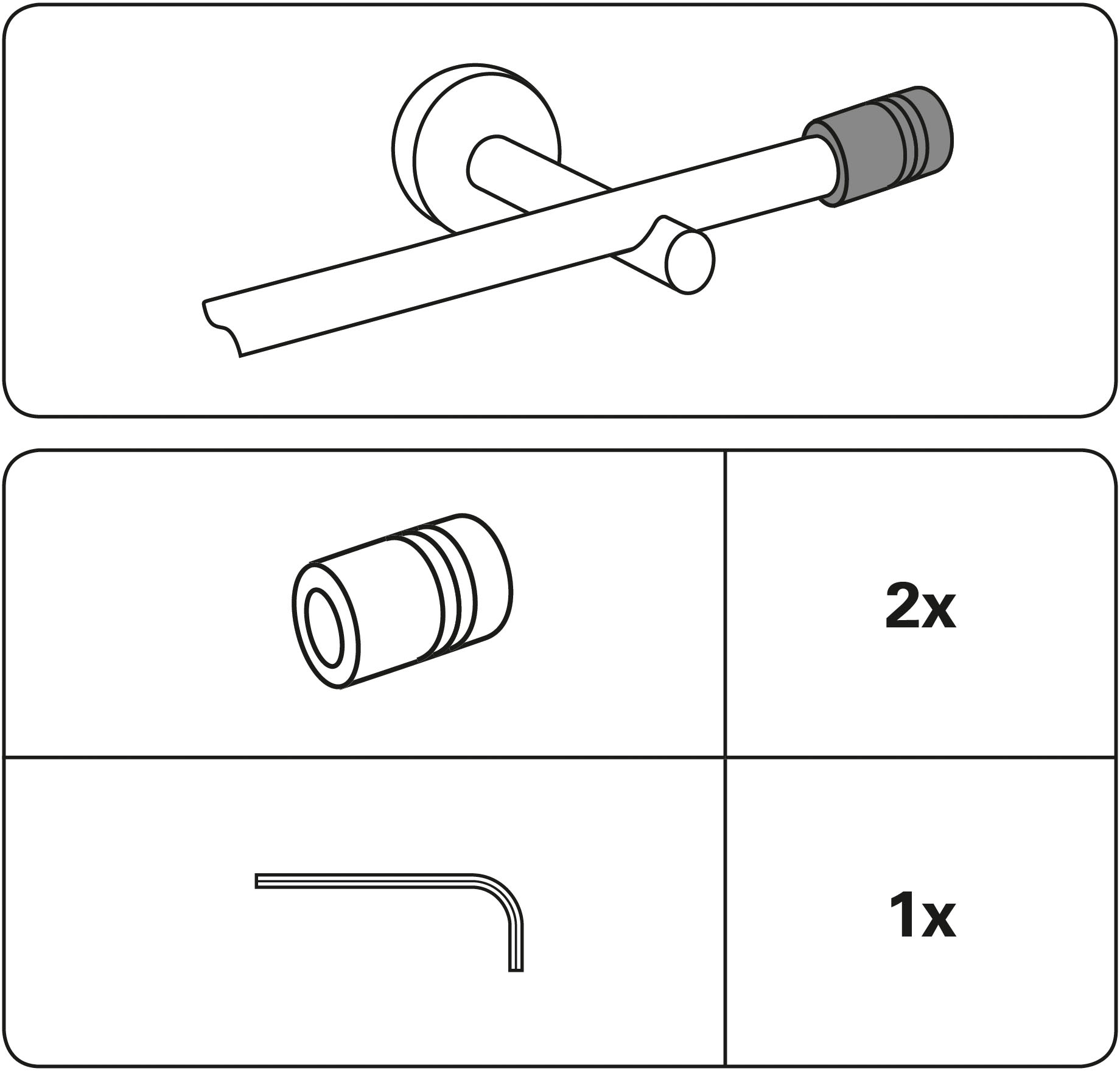 GARDINIA Gardinenstangen-Endstück (2 Memphis | Einzelprogramm Serie BAUR mm kaufen 16 Ø »Memphis«, St.)