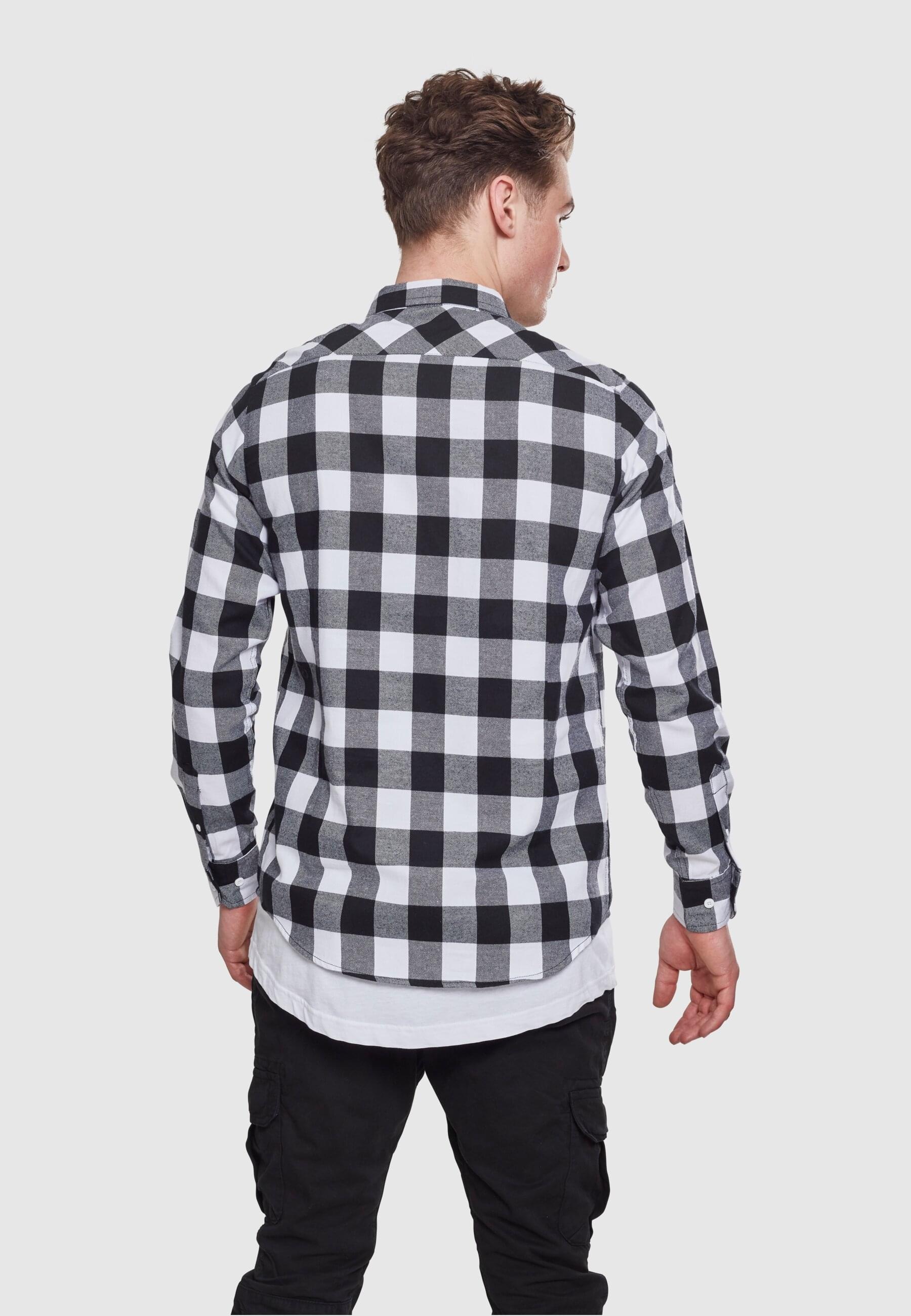URBAN CLASSICS T-Shirt »Urban Classics Herren Checked Flanell Shirt«, (1 tlg.)