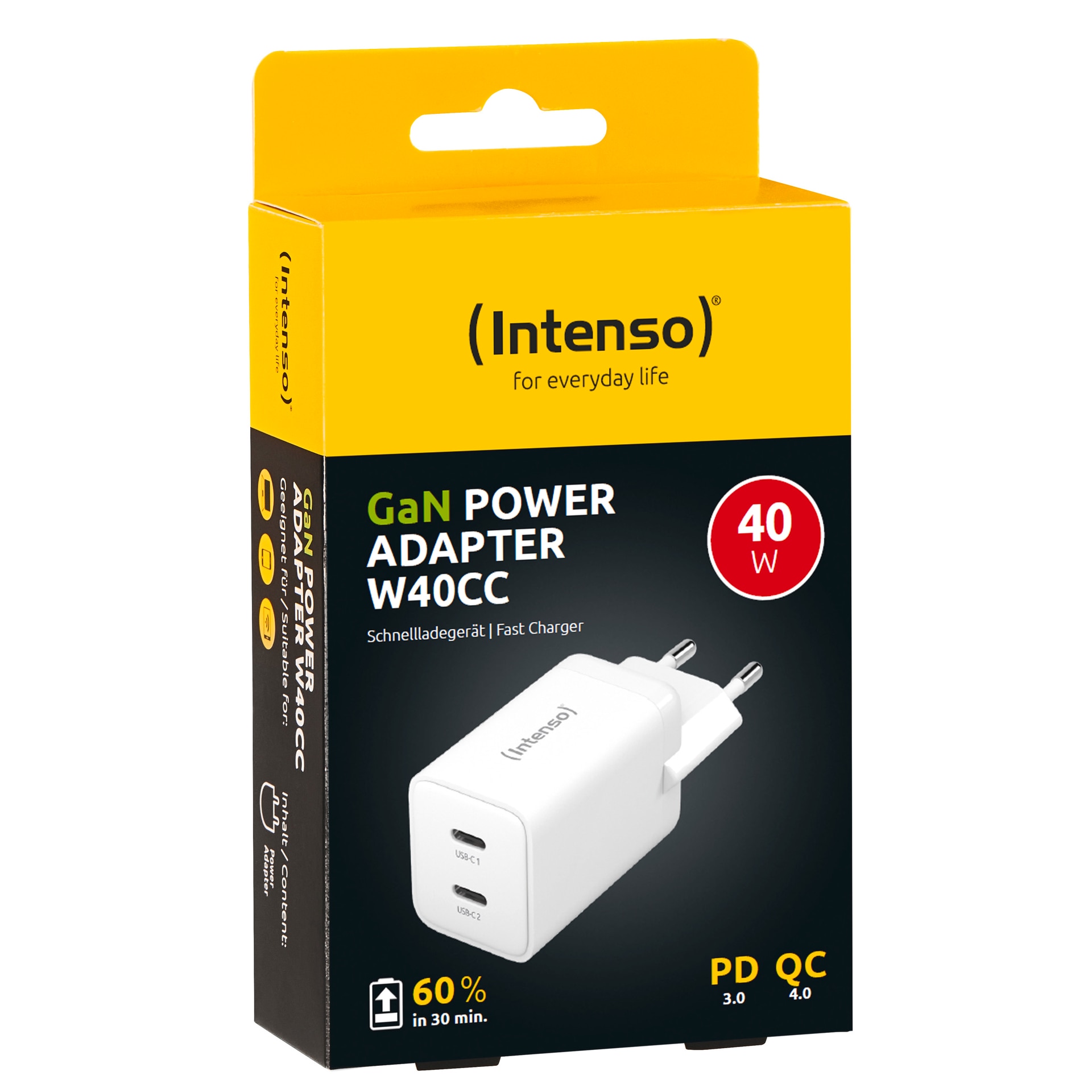Intenso USB-Ladegerät »Power Adapter W40CC, 40W 2x USB-C«