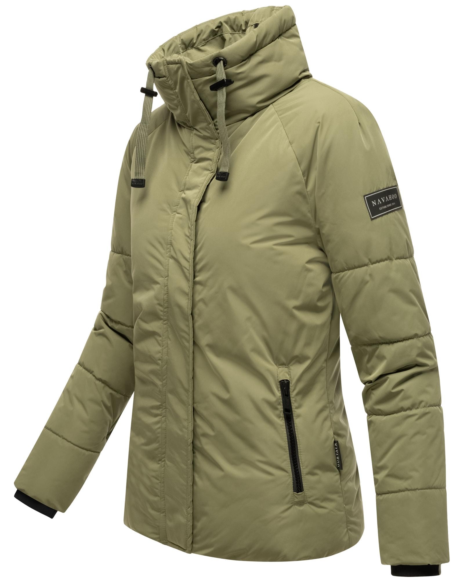 Navahoo Winterjacke »Frostii XIV«, ohne Kapuze, modische Damen Winter Steppjacke mit Kunstfellkragen