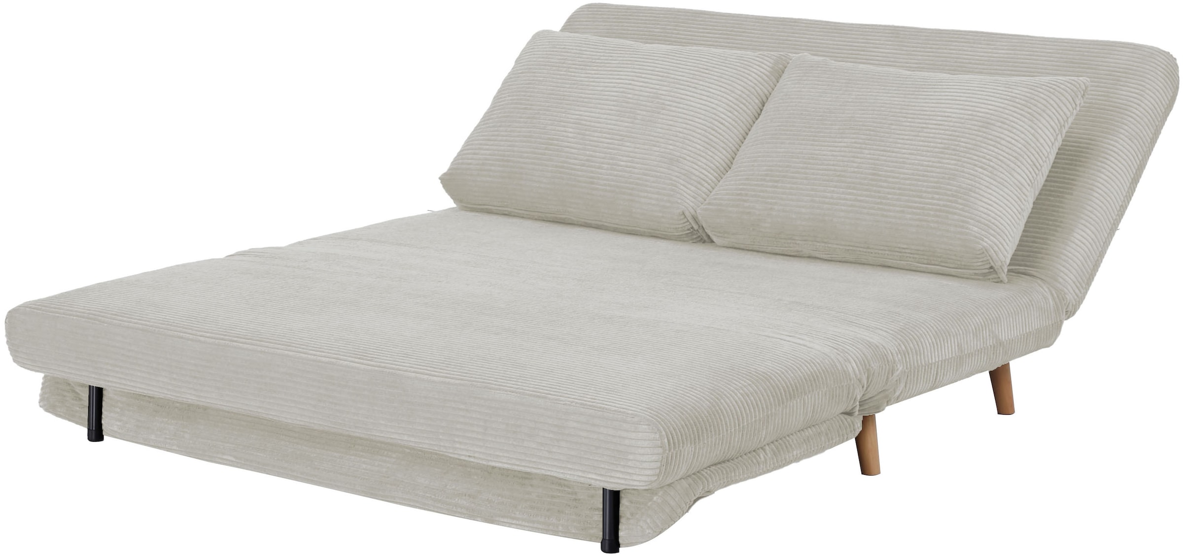 Home affaire Schlafsofa »AINSLEY 140 cm -2-Sitzer, verstellbare Rückenlehne« wandelbar zum Gästebett, Relaxsofa, Webstoff u. Cord-Bezug