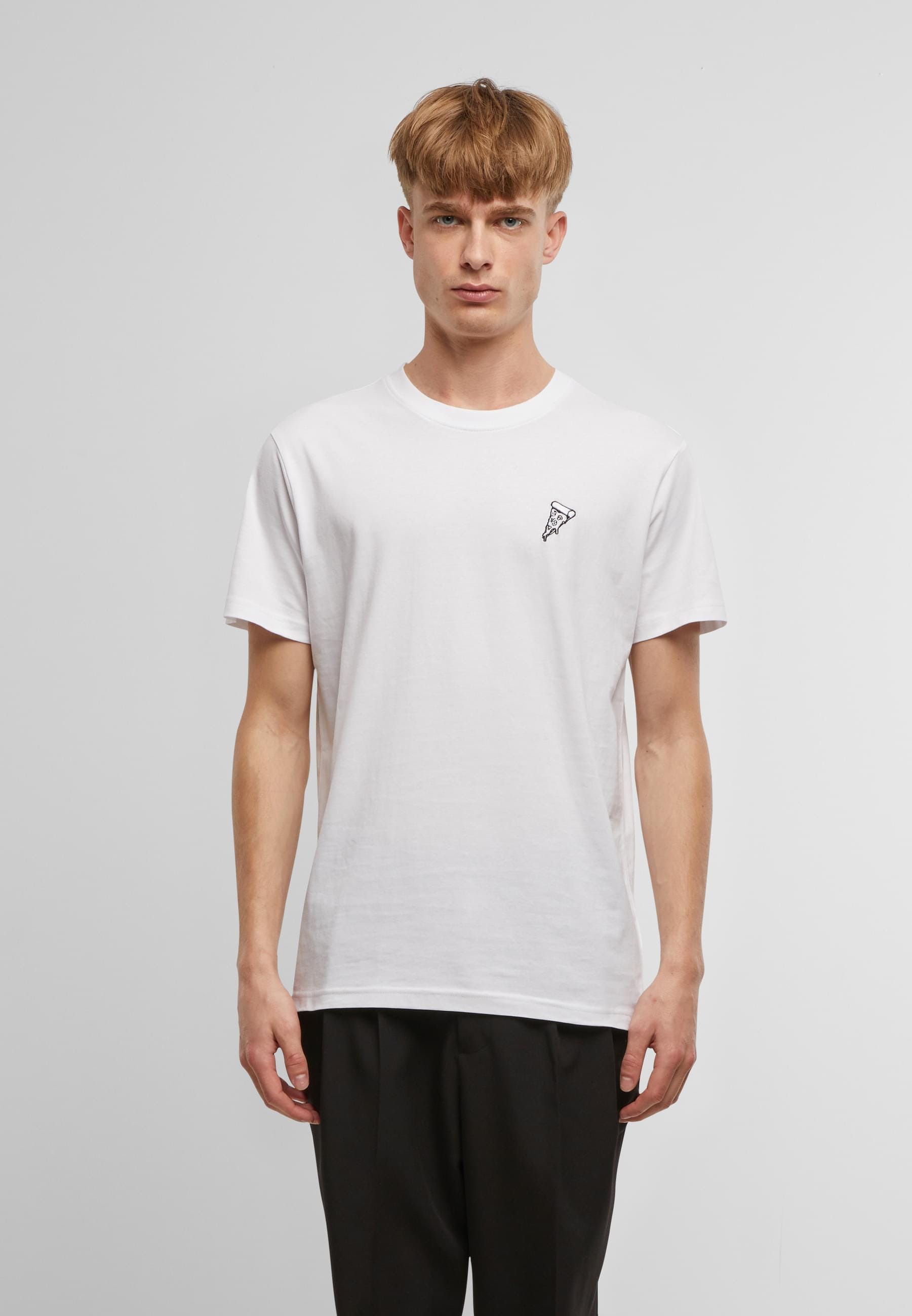 MisterTee T-Shirt »MisterTee Herren Pizza Tee EMB«, (1 tlg.)