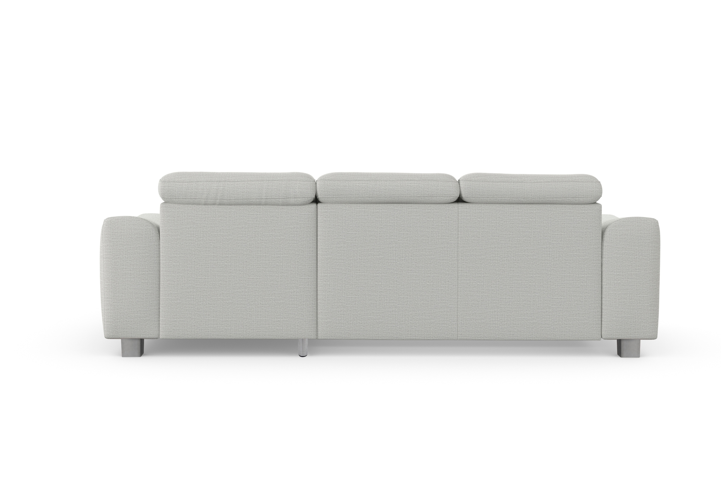 sit&more Ecksofa »Dundee L-Form« mit Federkern und Edelstahlfüßen, wahlweise mit Kopfteilverstellung