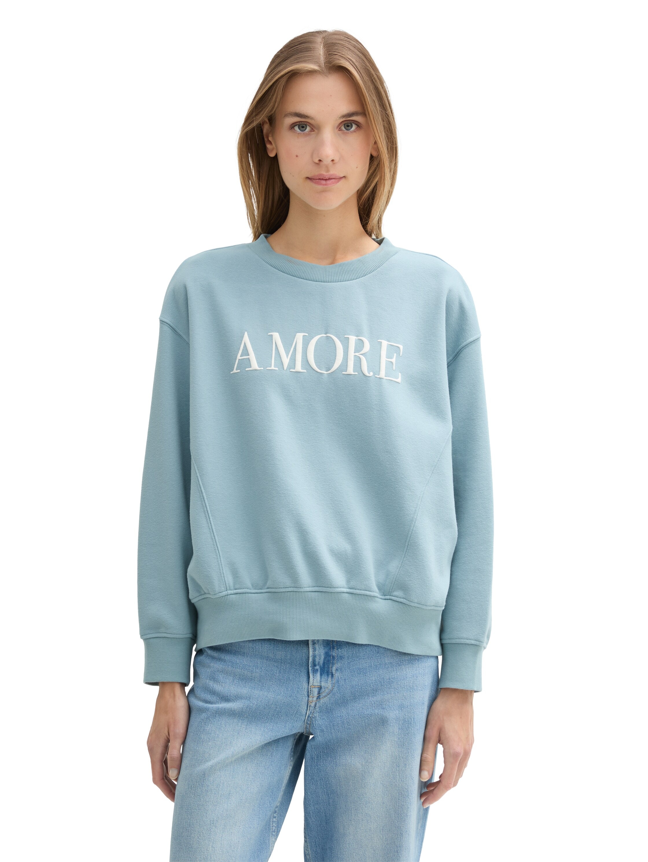 TOM TAILOR Denim Sweatshirt, mit Schriftzug