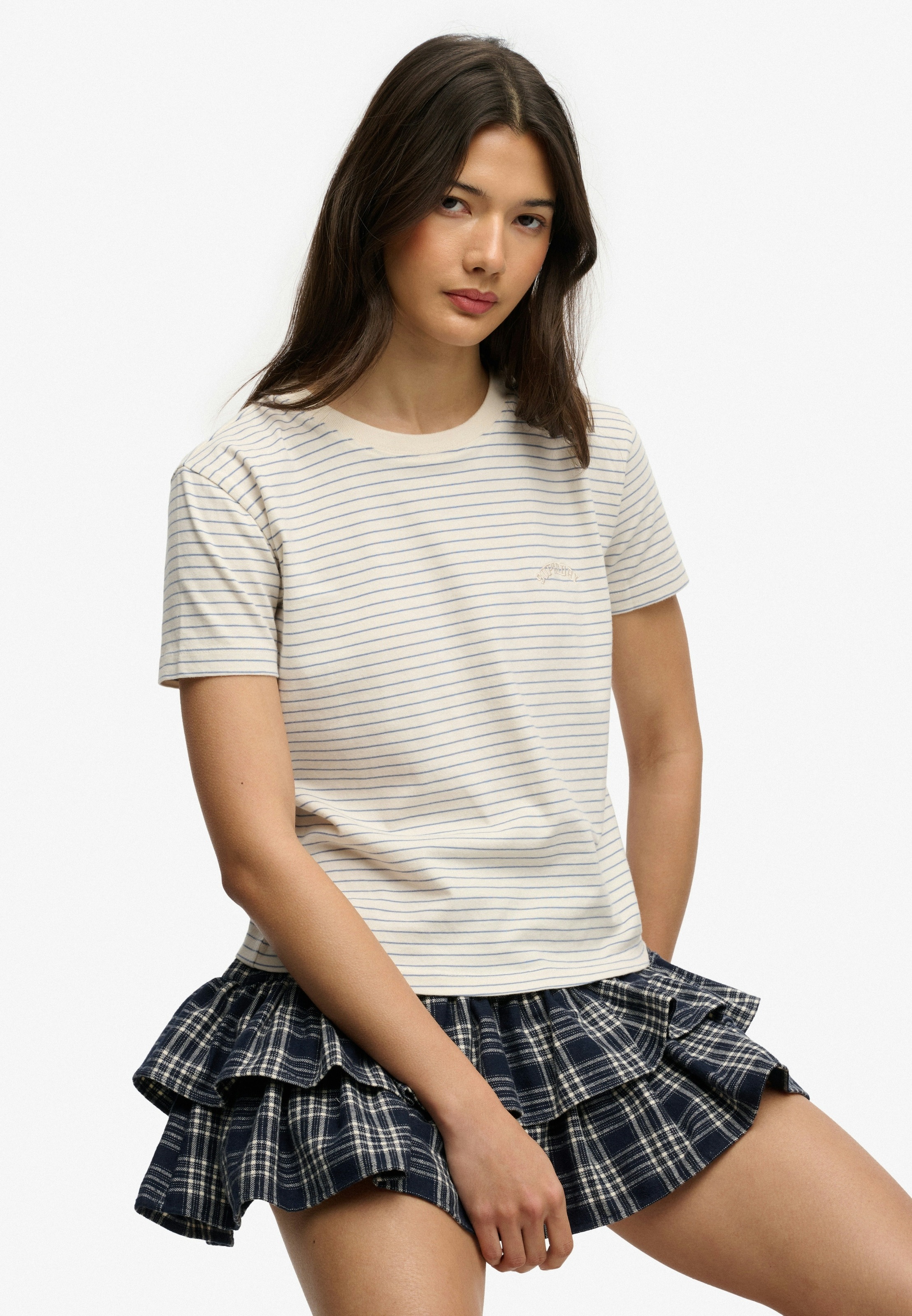 Superdry T-Shirt "ESSENTIAL LOGO STR FITTED TEE" angenehmes Tragegefühl dur günstig online kaufen