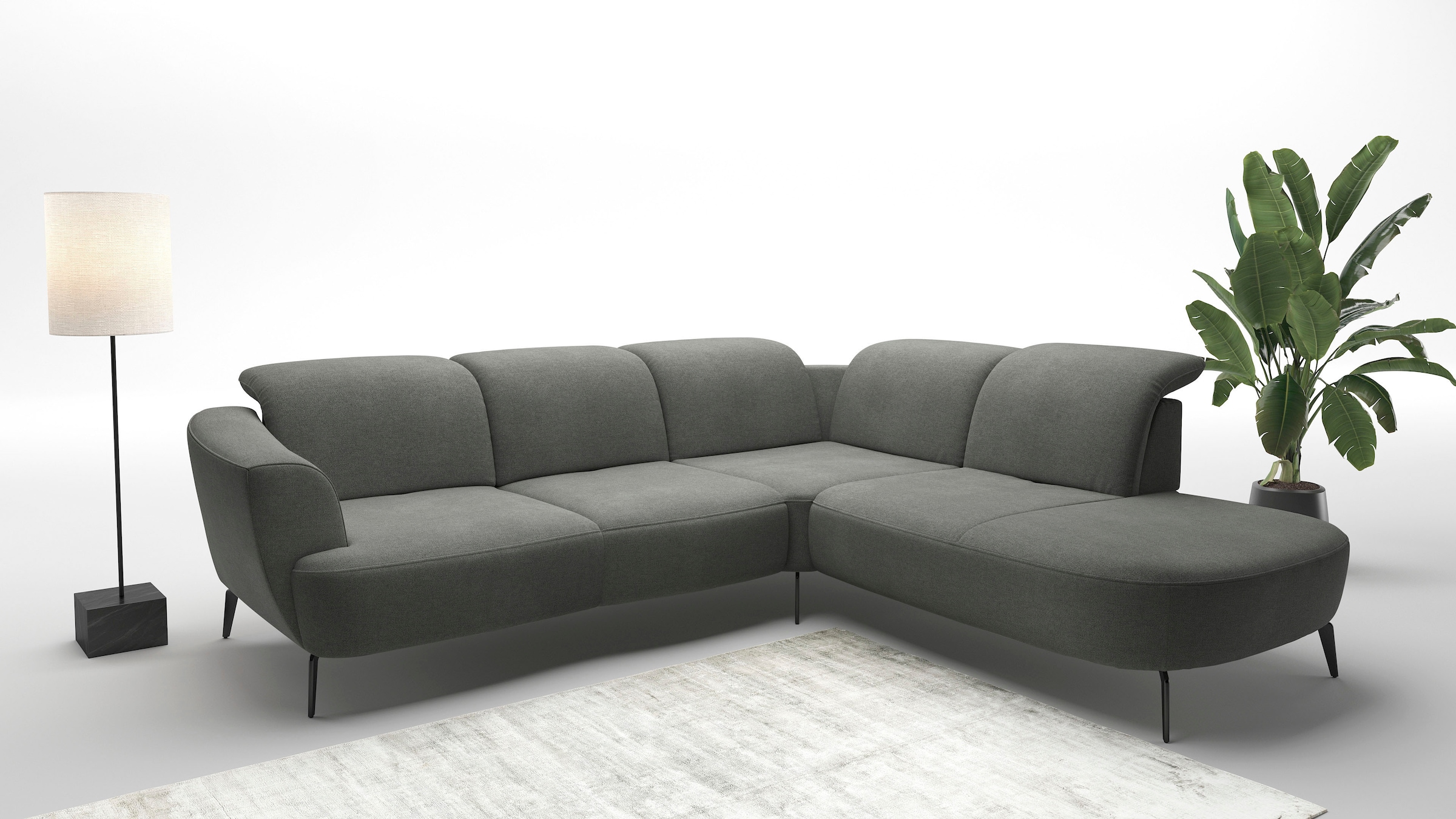 sit&more Ecksofa "Zoe", ink.Sitztiefenverstellung, wahlweise mit Kopfteilve günstig online kaufen