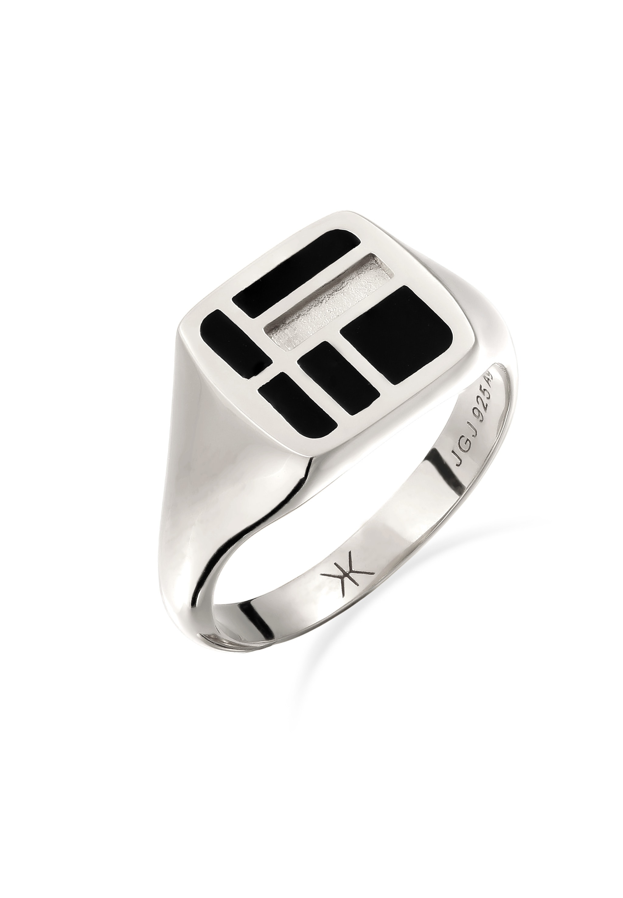 "Siegelring KUZZOI ""Ring Siegelring 925 Sterling Silber"" Gr. 62, silber, Fingerringe, Herren, 62, Silber 925 (Sterlingsilber), Siegelring"