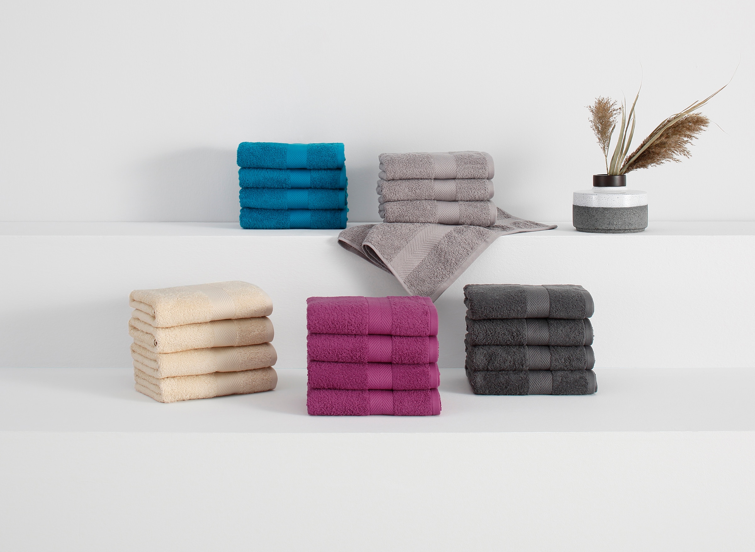aus 550g/m², affaire flauschig, Handtücher Baumwolle Premium-Qualität 100 »Eva«, Home Handtuchset % (4 | BAUR St.),