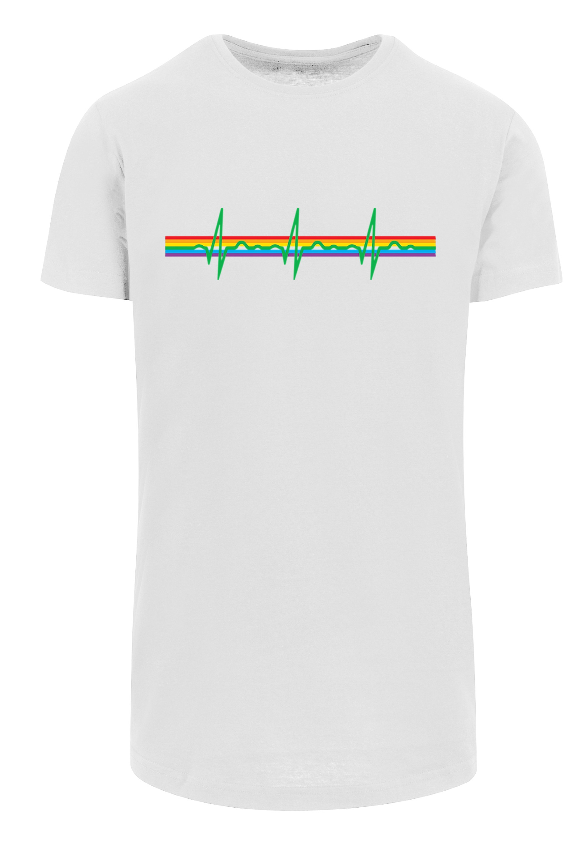 F4NT4STIC T-Shirt »Pink Floyd Prism Heartbeat Rainbow«, Herren,Premium Merch,Lang,Longshirt,Bandshirt