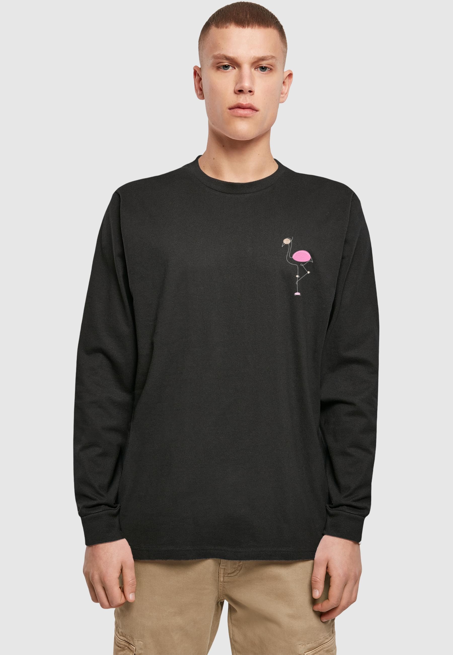 Merchcode Longsleeve »Merchcode Ladies Flamingo Longsleeve With Cuffrib«, (1 tlg.)