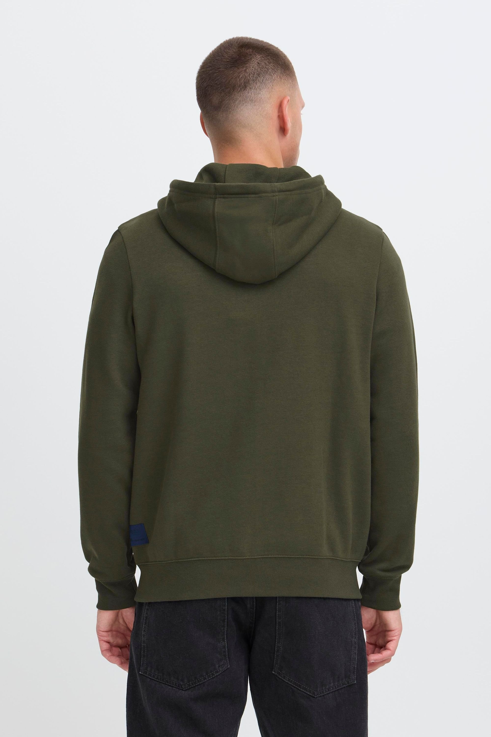 Kapuzensweatjacke BLEND "Kapuzenfleecejacke BHBadel", Herren, Gr. L, grün (forest night), Obermaterial: 60% Baumwolle CO. 40% Polyester PES., Sweatjacken 6