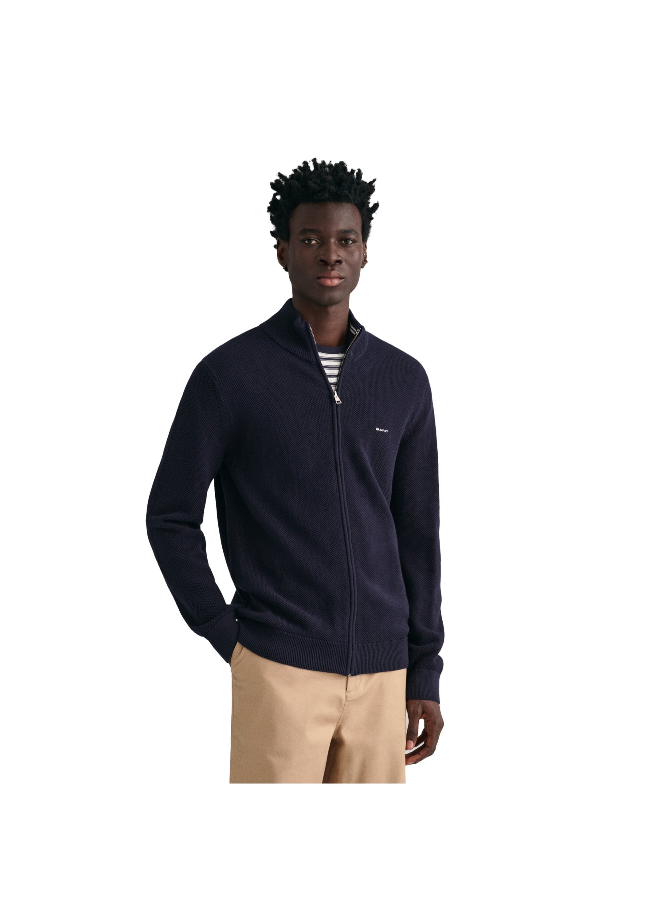 Gant Sweatshirt »Strickjacke COTTON PIQUE HALF ZIP CARDIGAN«