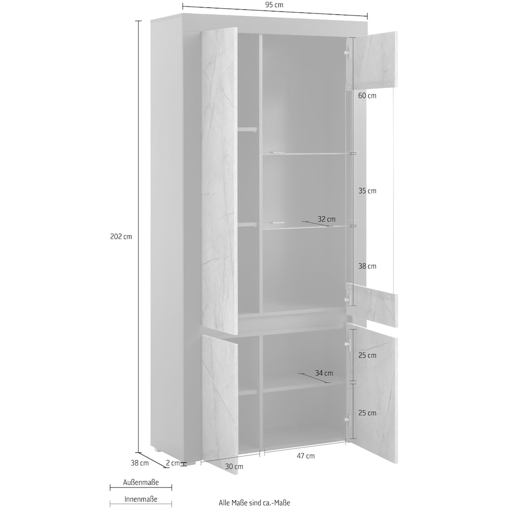 Home affaire Vitrine »Stone Marble«