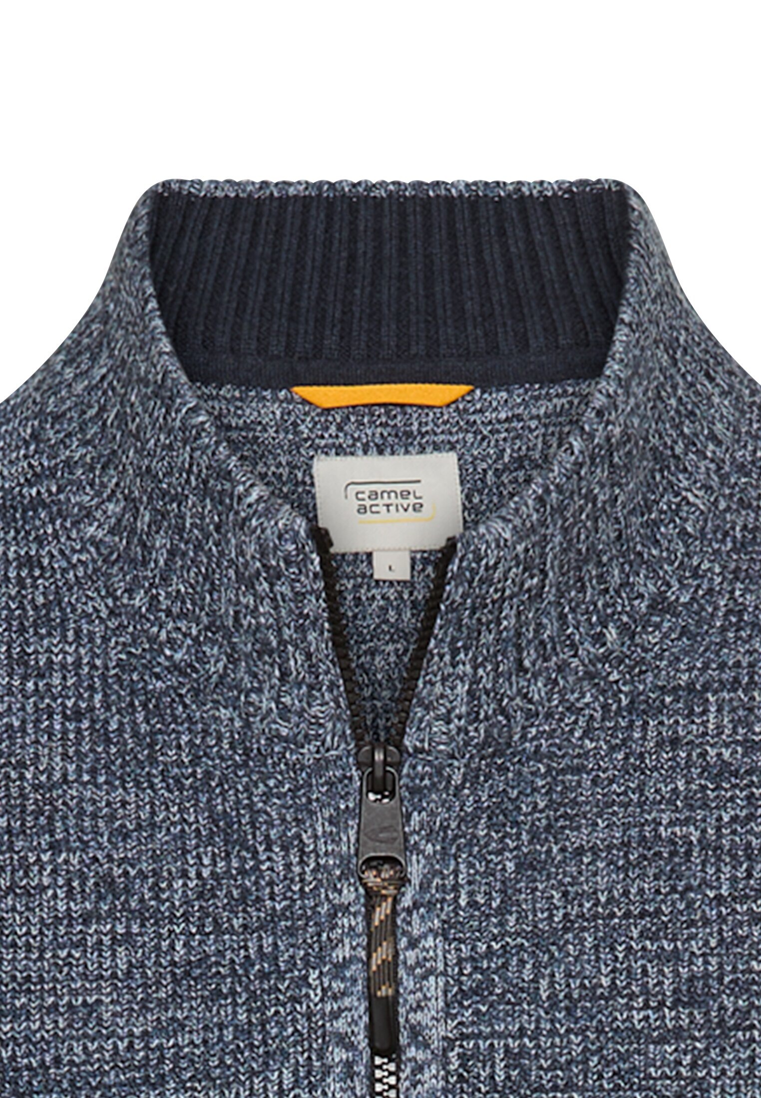 camel active Strickjacke, mit Logo Stickerei