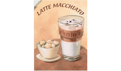 Wandbild »Latte Macchiato«, Getränke, (1 St.)