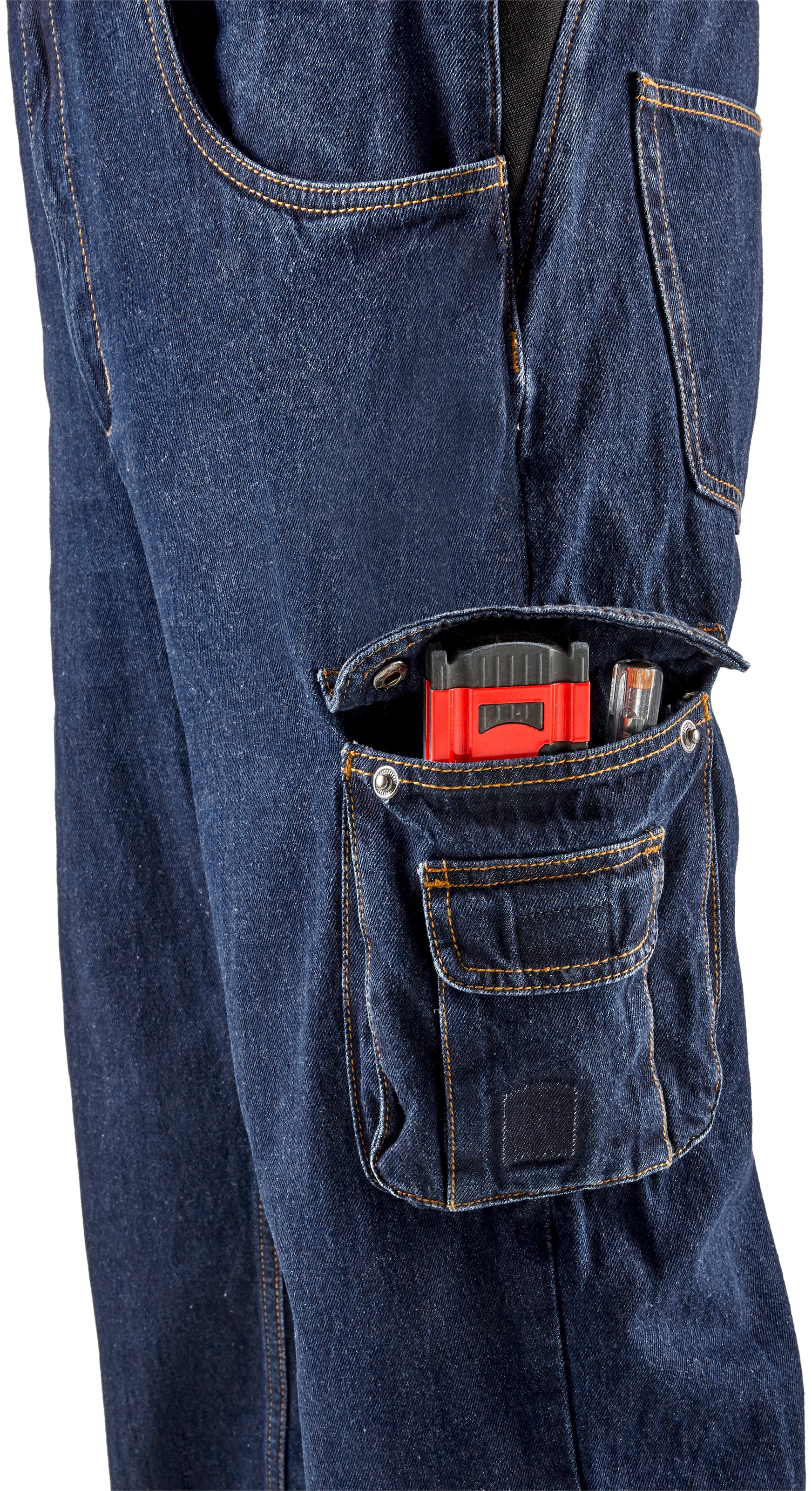 Jeans«, strapazierfähig (aus BAUR 100% »Worker und mit Northern robuster Latzhose bestellen comfort Taschen, Bund, 11 Country fit), | Jeansstoff, dehnbarem langlebig Baumwolle,