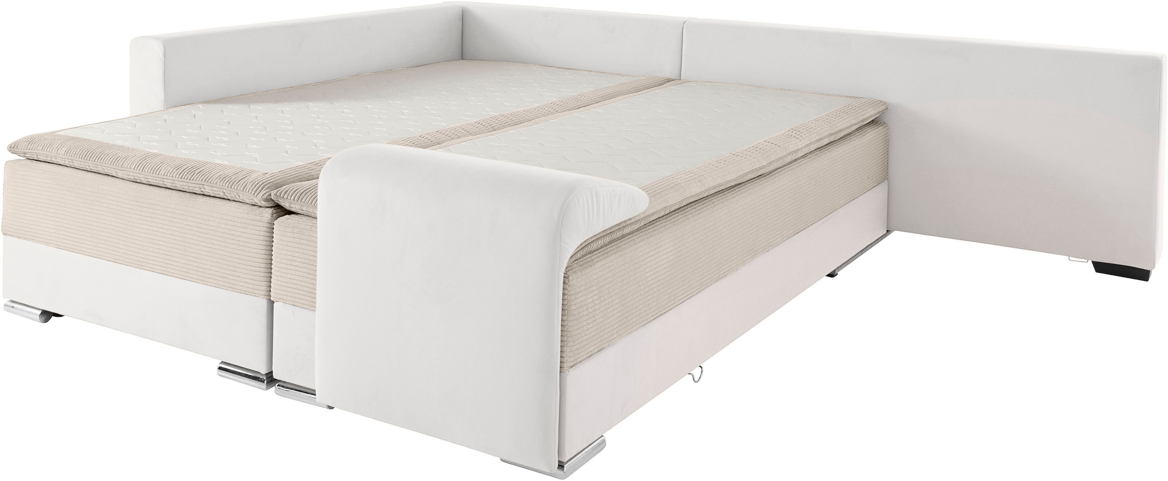 INOSIGN Ecksofa »Night & Day L-Form«, mit Boxspring Bettfunktion 180x200 cm, Dauerschläfer