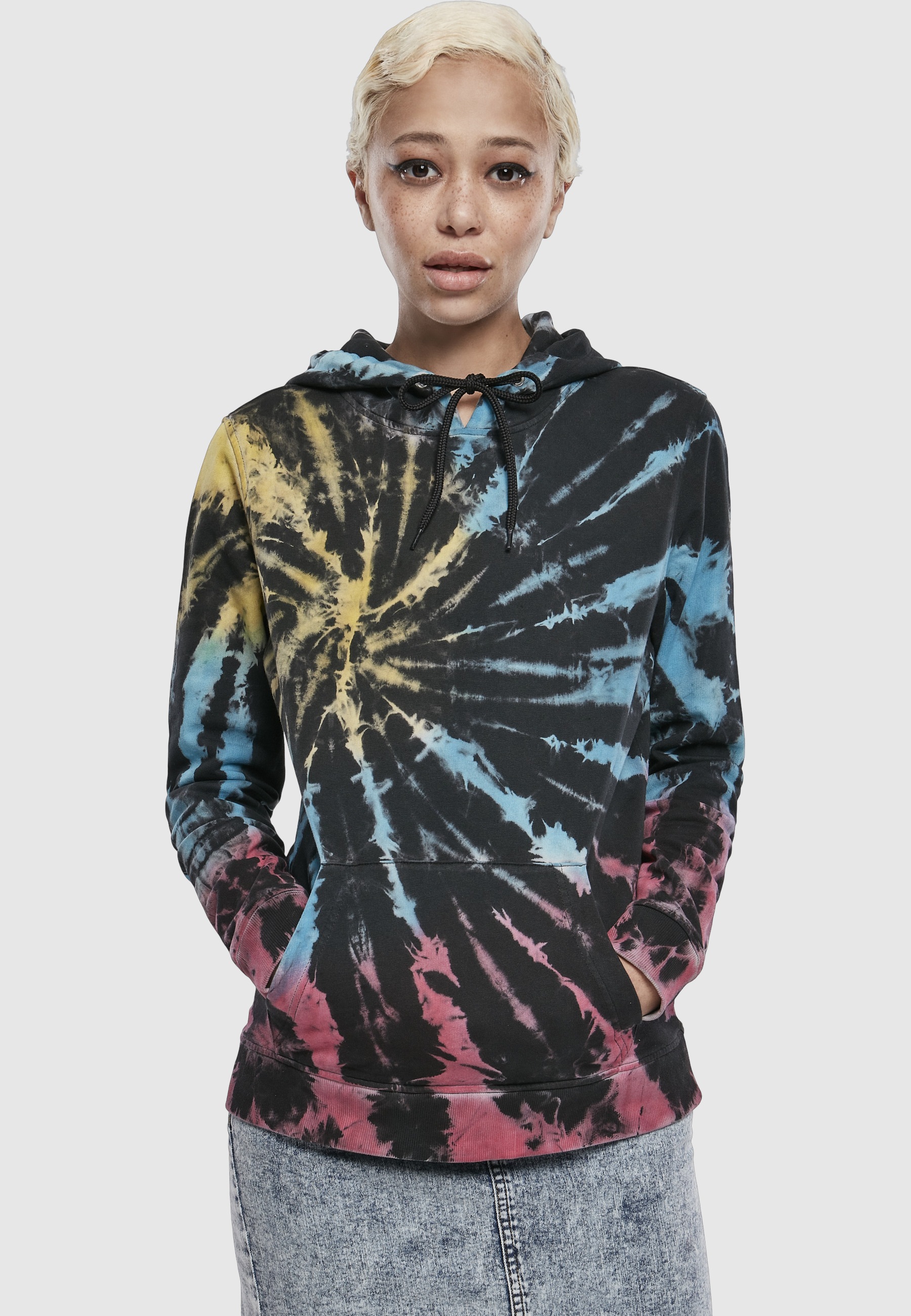 URBAN CLASSICS Kapuzenpullover »Urban Classics Damen Ladies Tie Dye Hoody« 1 Stk.
