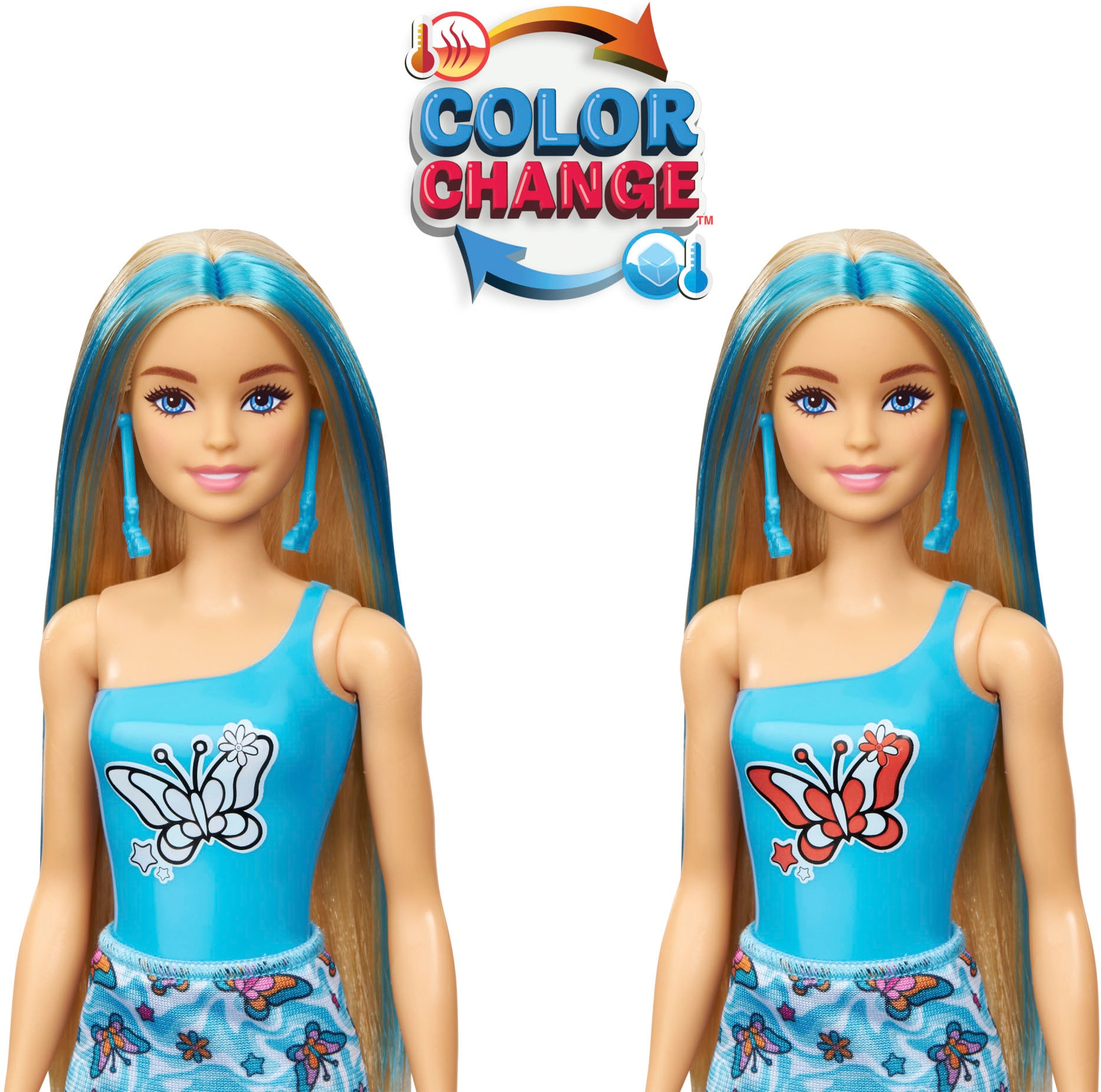 Barbie Anziehpuppe »Color Reveal, Rainbow Groovy, mit Farbwechsel«