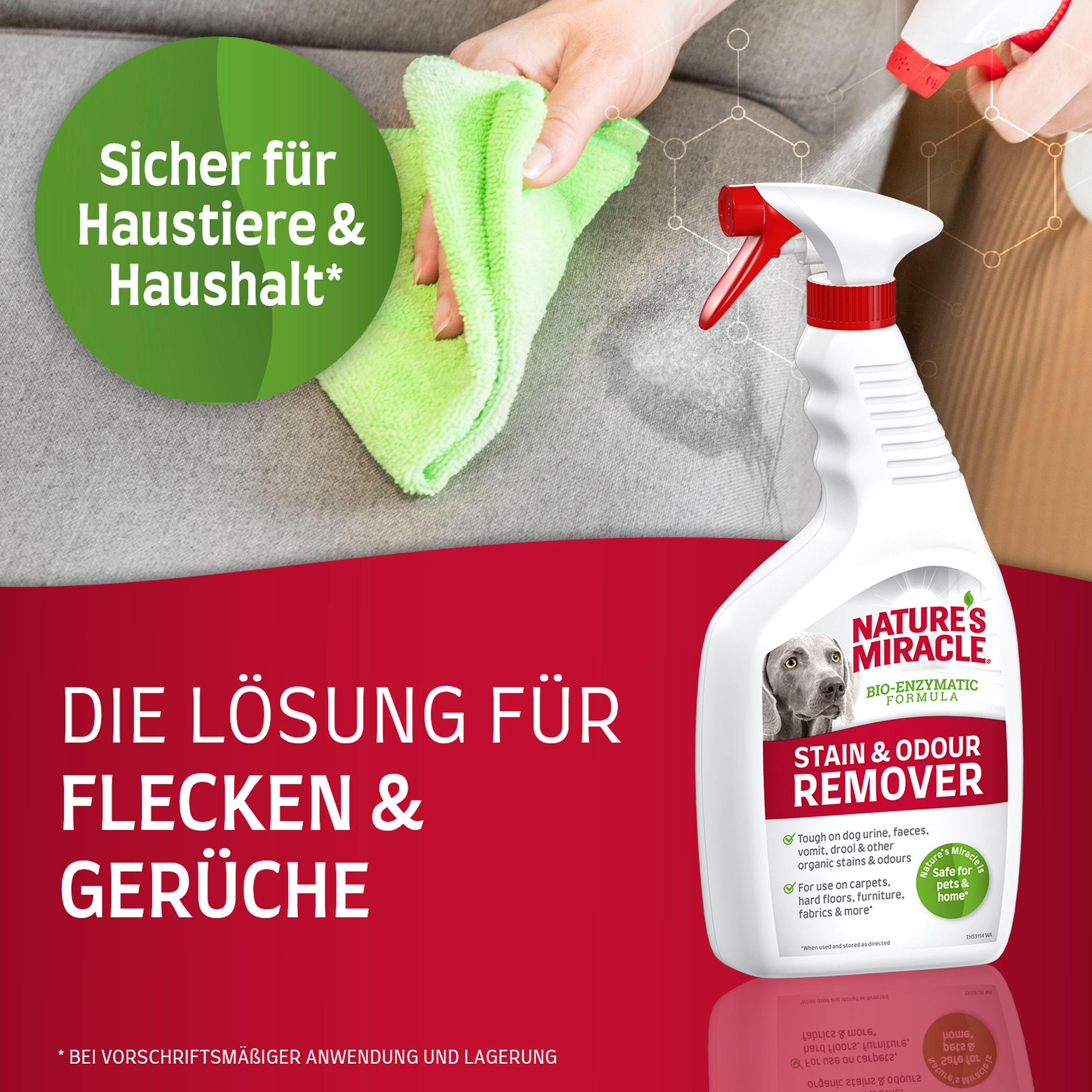 Nature's Miracle Fleckentferner »Dog Flecken- und Geruchsentferner«, 709 ml