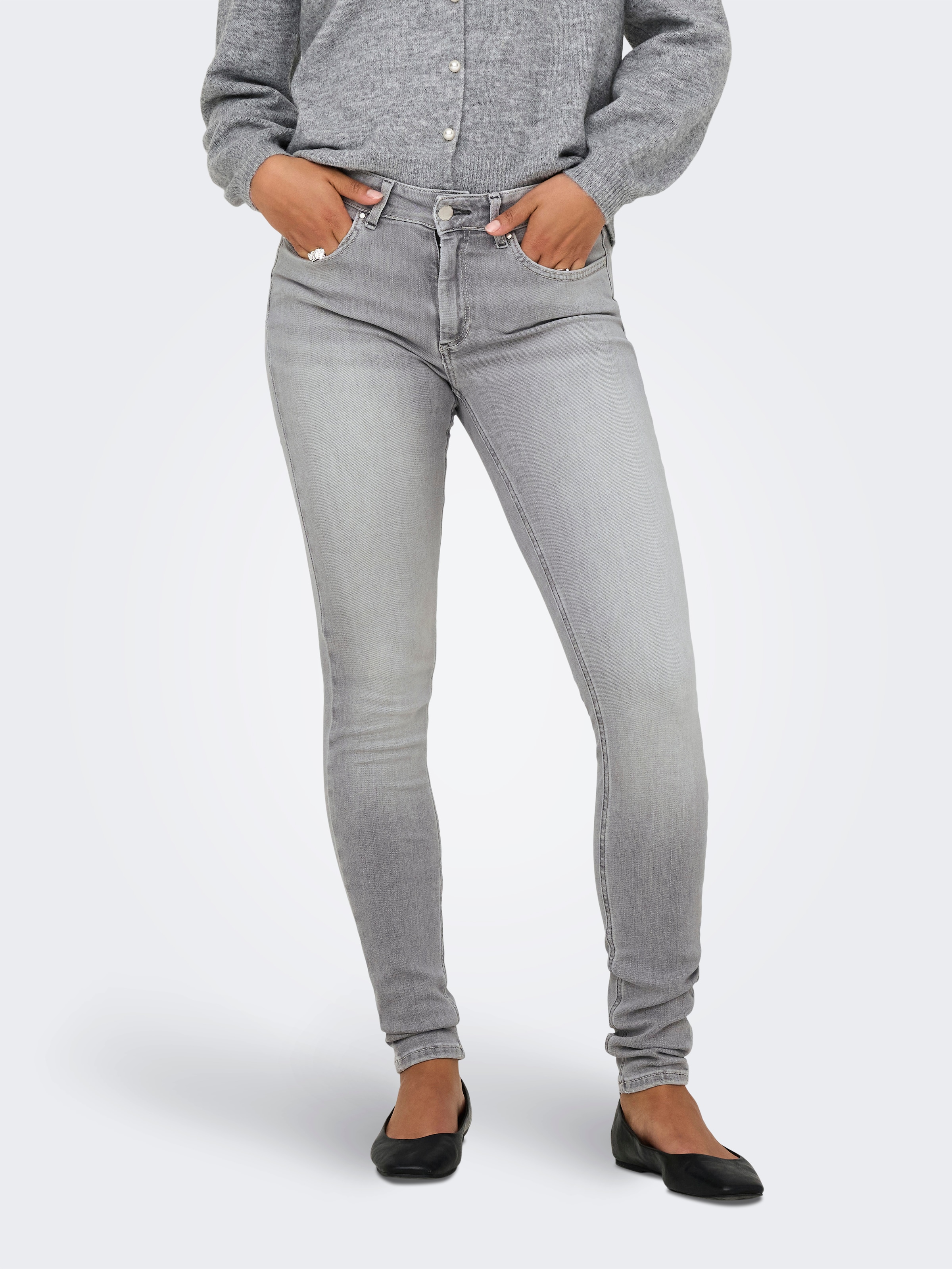 ONLY Skinny-fit-Jeans "ONLBLUSH MID SKINNY DNM CRO497" günstig online kaufen