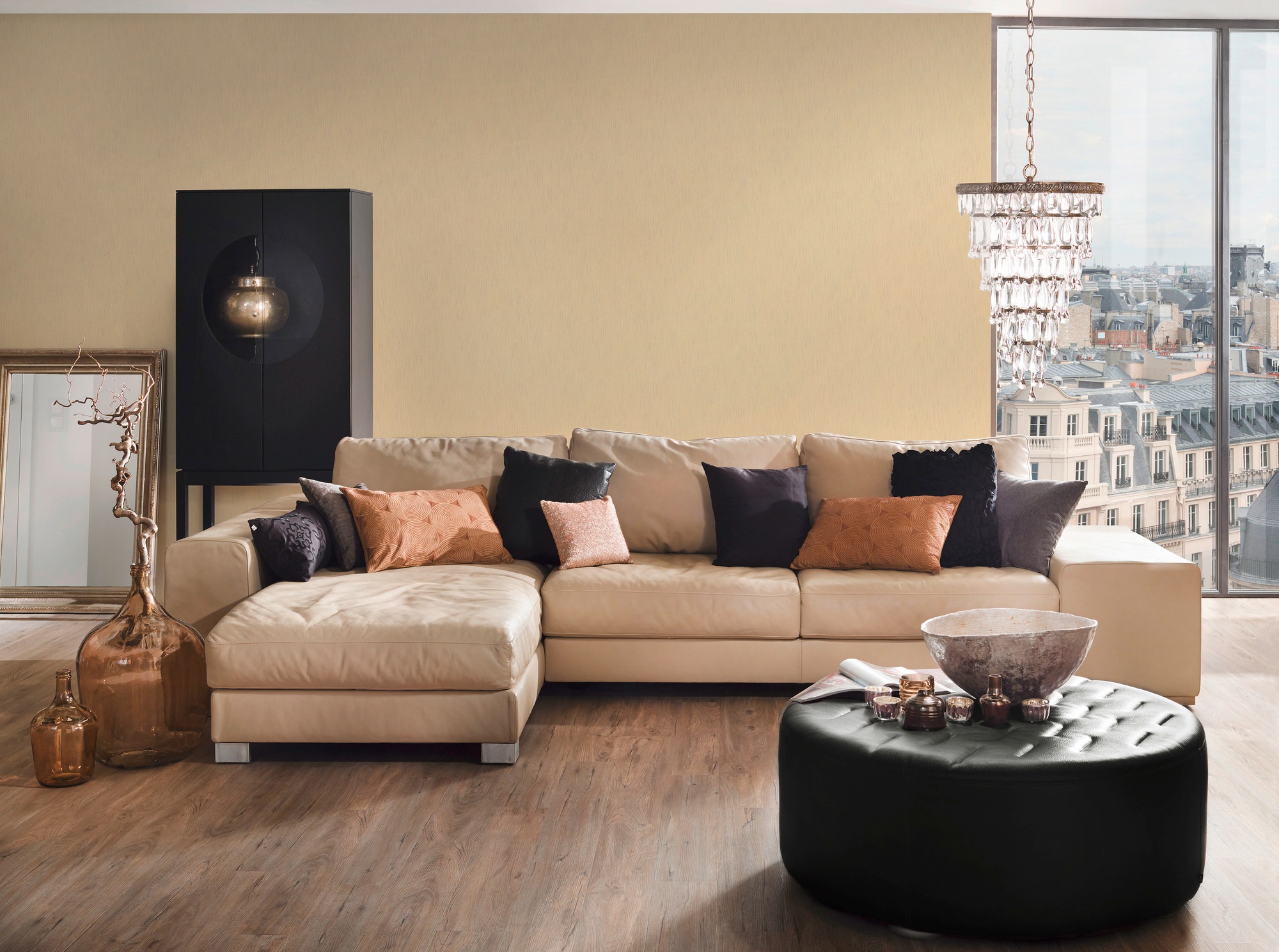 Architects Paper Textiltapete »Metallic Silk«, einfarbig-matt, Uni Tapete Textil