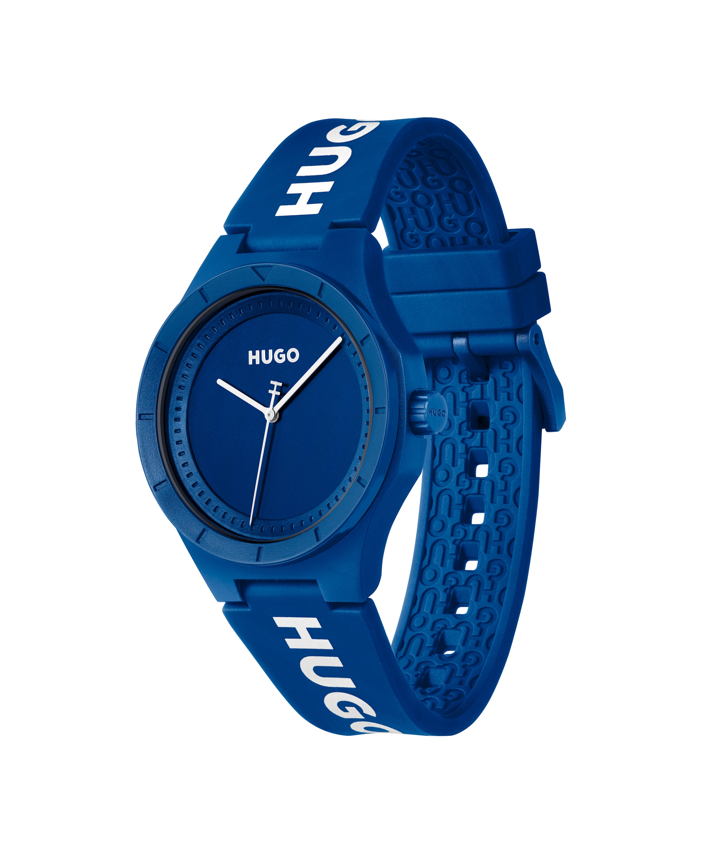 HUGO Quarzuhr »#LIT« Armbanduhr, Herrenuhr, Silikonarmband, analog