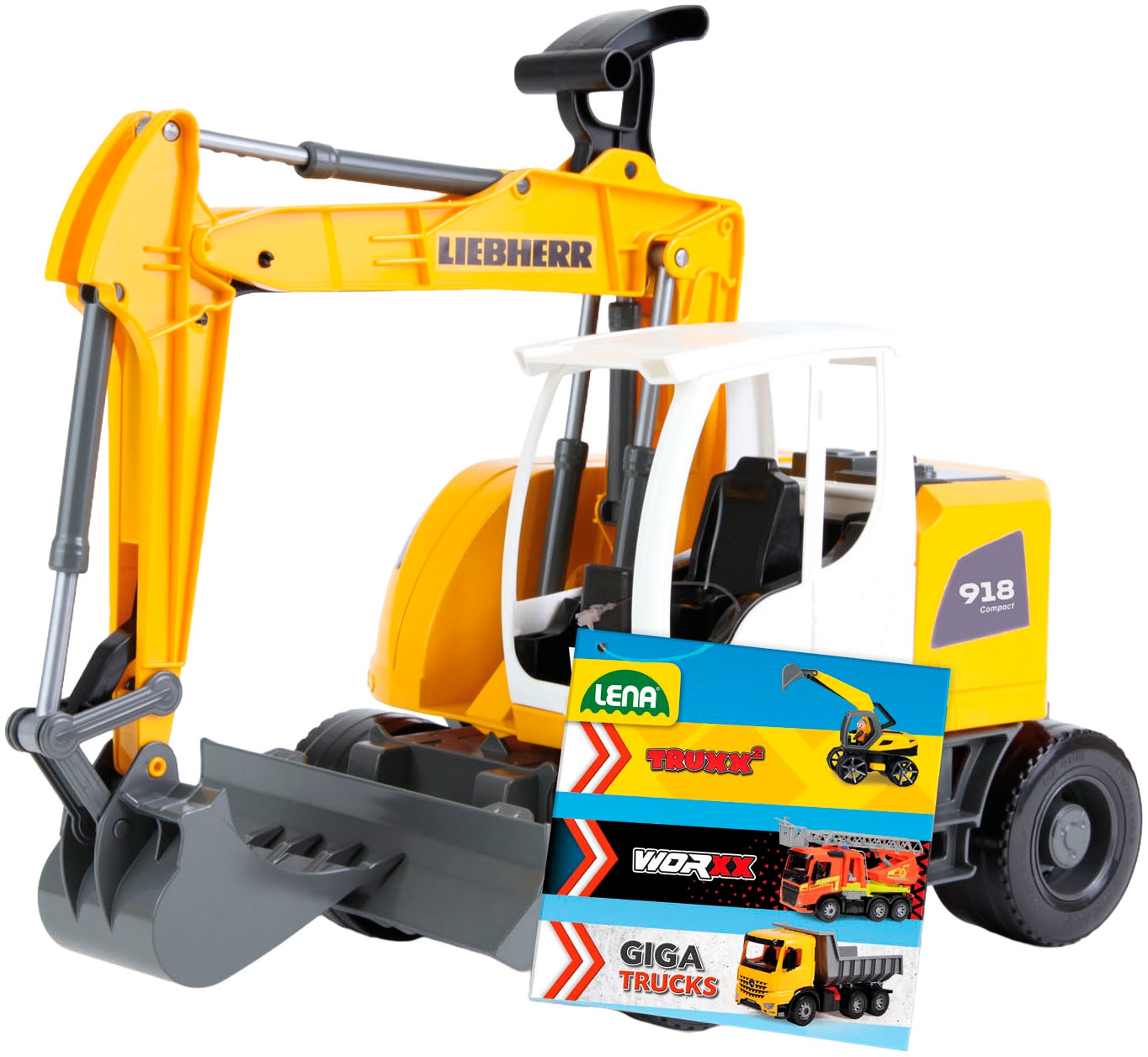 Lena® Spielzeug-Bagger »Worxx, Liebherr Compact A918 Litronic« Made in Europe