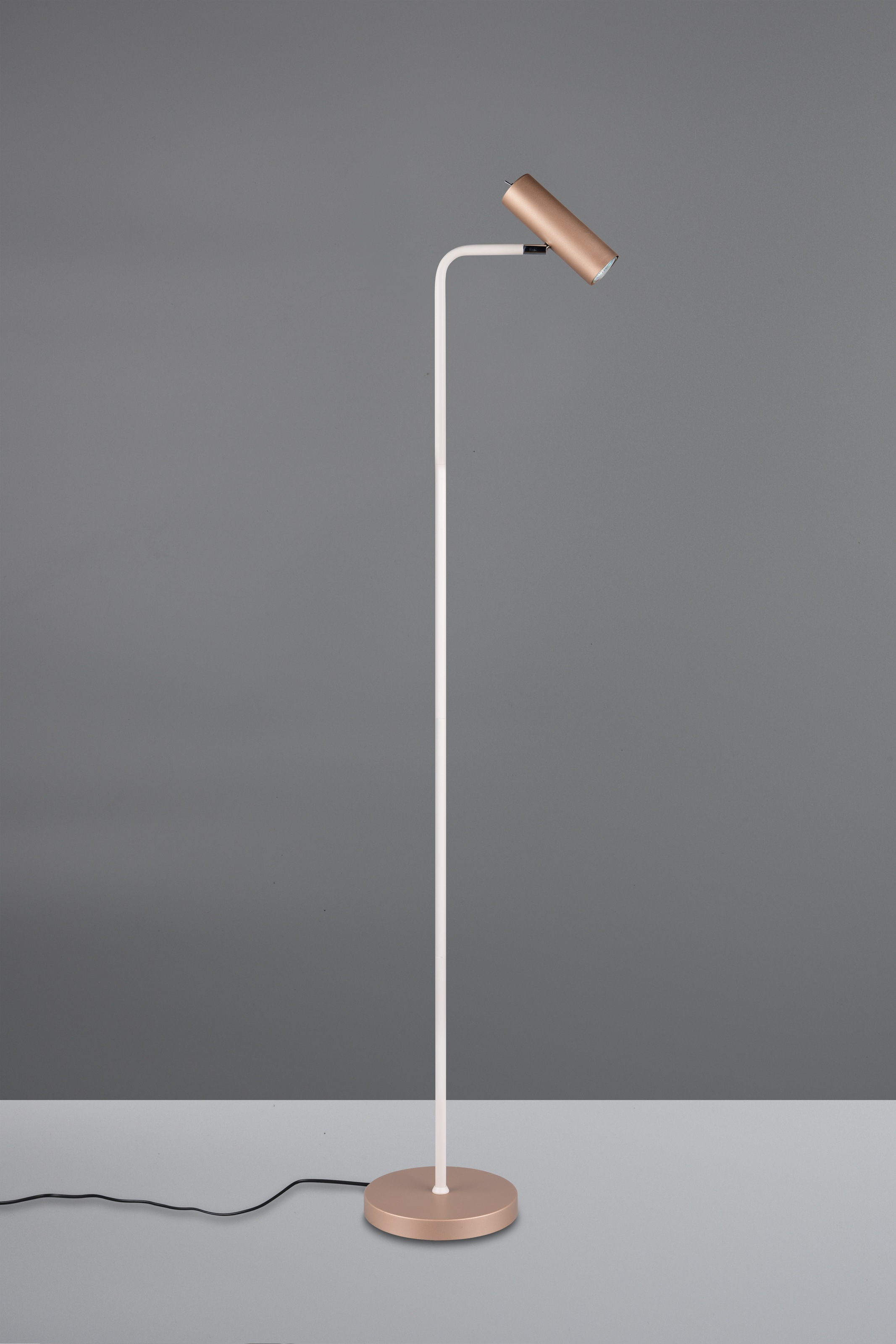 TRIO Leuchten Stehlampe »MARLEY, exkl. 1x GU10 max 5W, Stehleuchte Höhe 151cm«, 1 flammig, Leuchtmittel GU10 | Leuchtmittel wechselbar, mit Kippschalter, Leuchtenkopf schwenkbar, 180cm Anschlusskabel