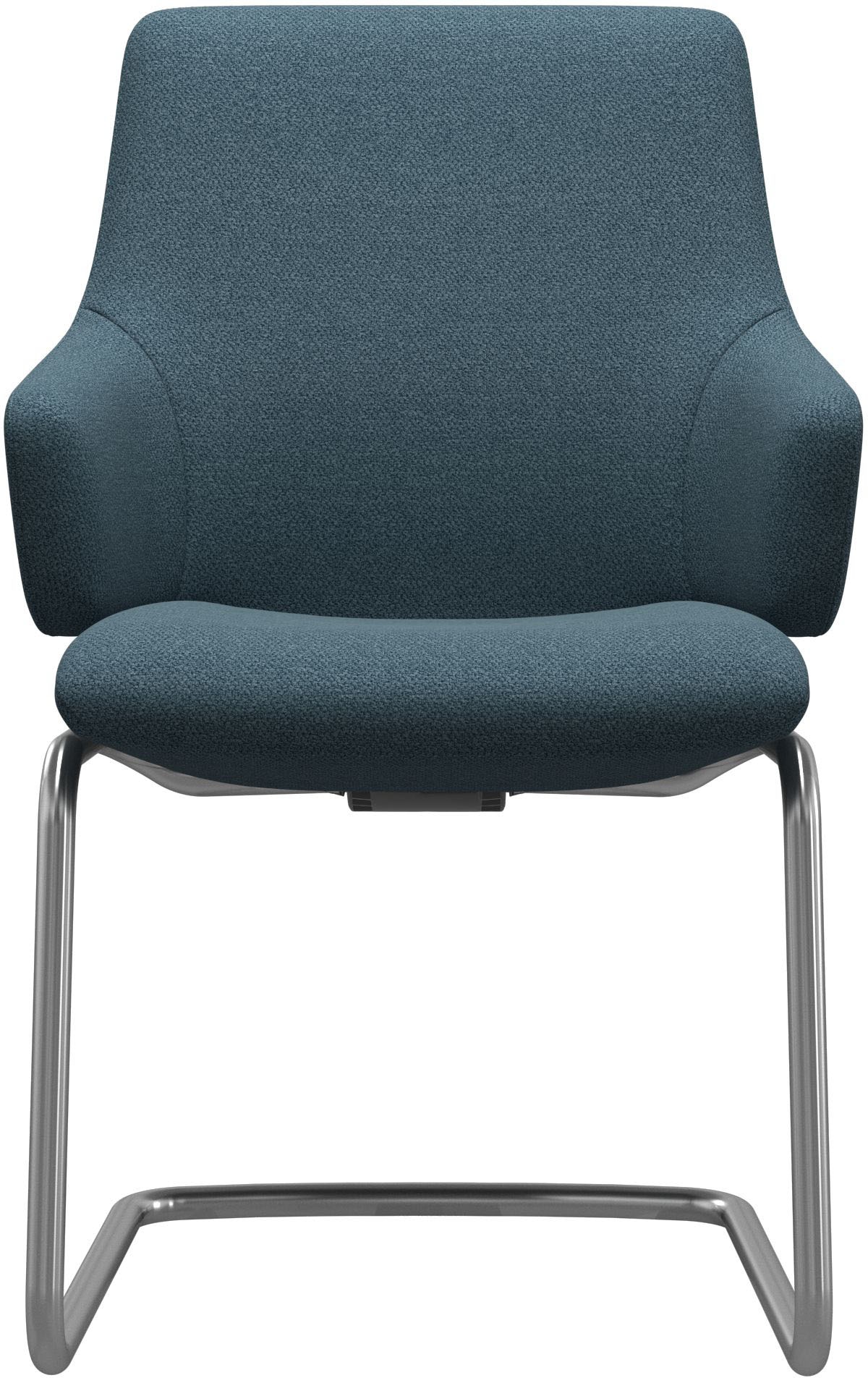 Stressless® Polsterstuhl »Laurel«, ROHLEDER Stoff Q2 FARON, Low Back mit Armlehne, Größe L, mit Beinen aus Stahl in Schwarz matt