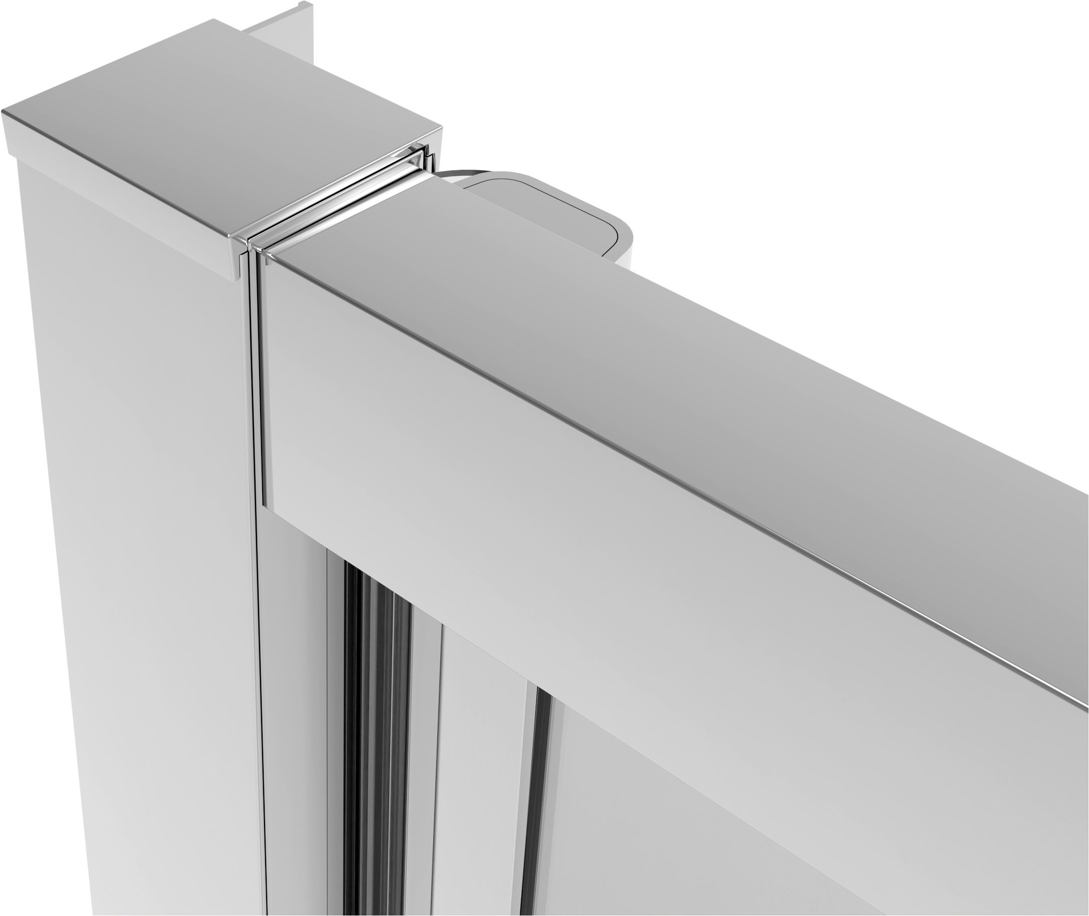 Sanotechnik Dusch-Doppelflügeltür »Sanotechnik SlimLine Salontür chrom« 6mm ESG Sicherheitsglas mit Easy-Clean-Beschichtung