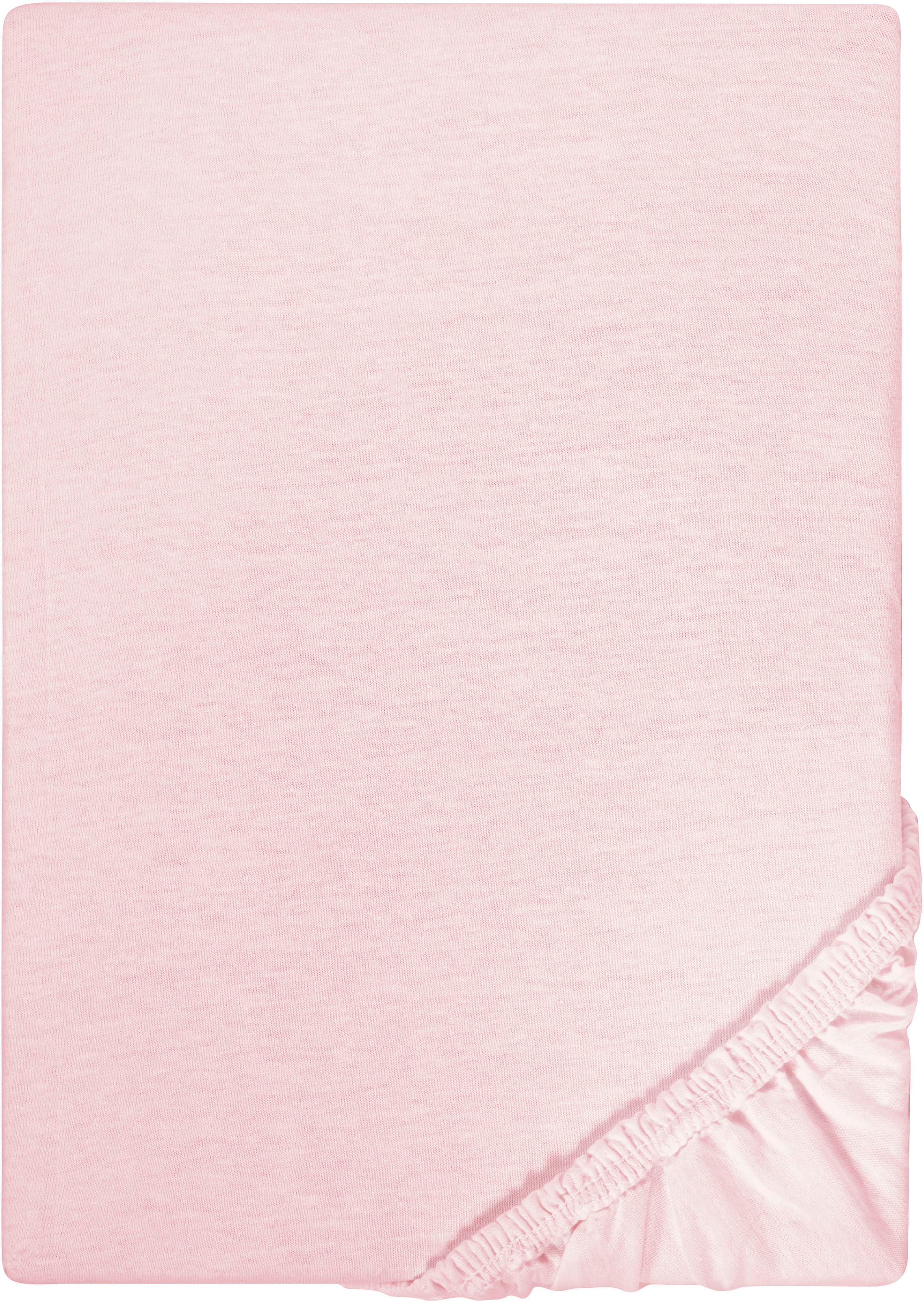 Biberna Spannbettlaken »Leila Jersey, Spannbetttuch in Gr. 90x200, 180x200 oder 200x200 cm«, Bettlaken aus 100% Baumwolle, für Matratzenhöhen bis 22 cm