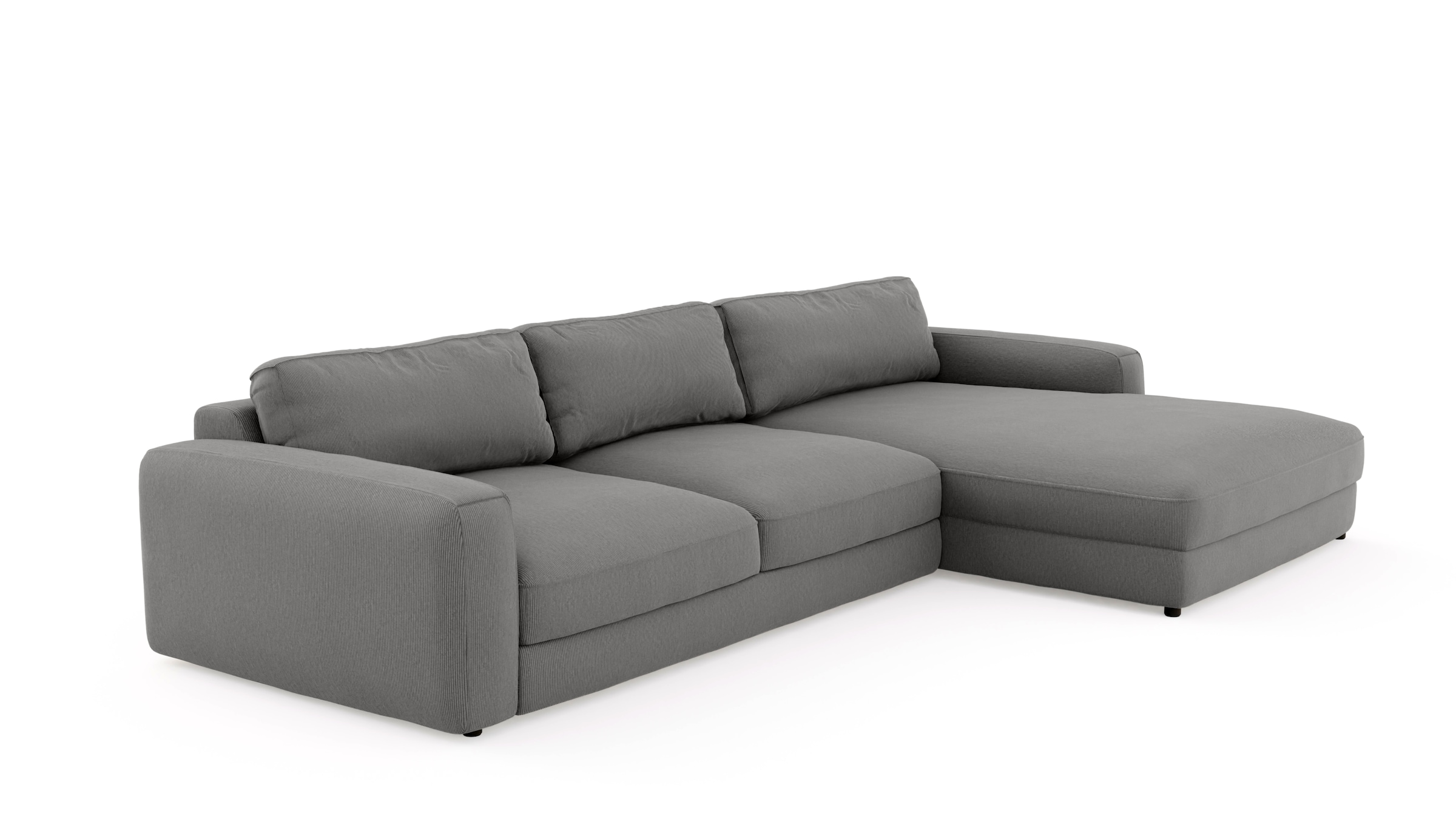 Places of Style Ecksofa »Bloomfield, elegant, viel Platz, Mega Couch, Breite 303cm, L-Form«, extra tiefe Sitzfläche, wahlweise mit Sitztiefenverstellung