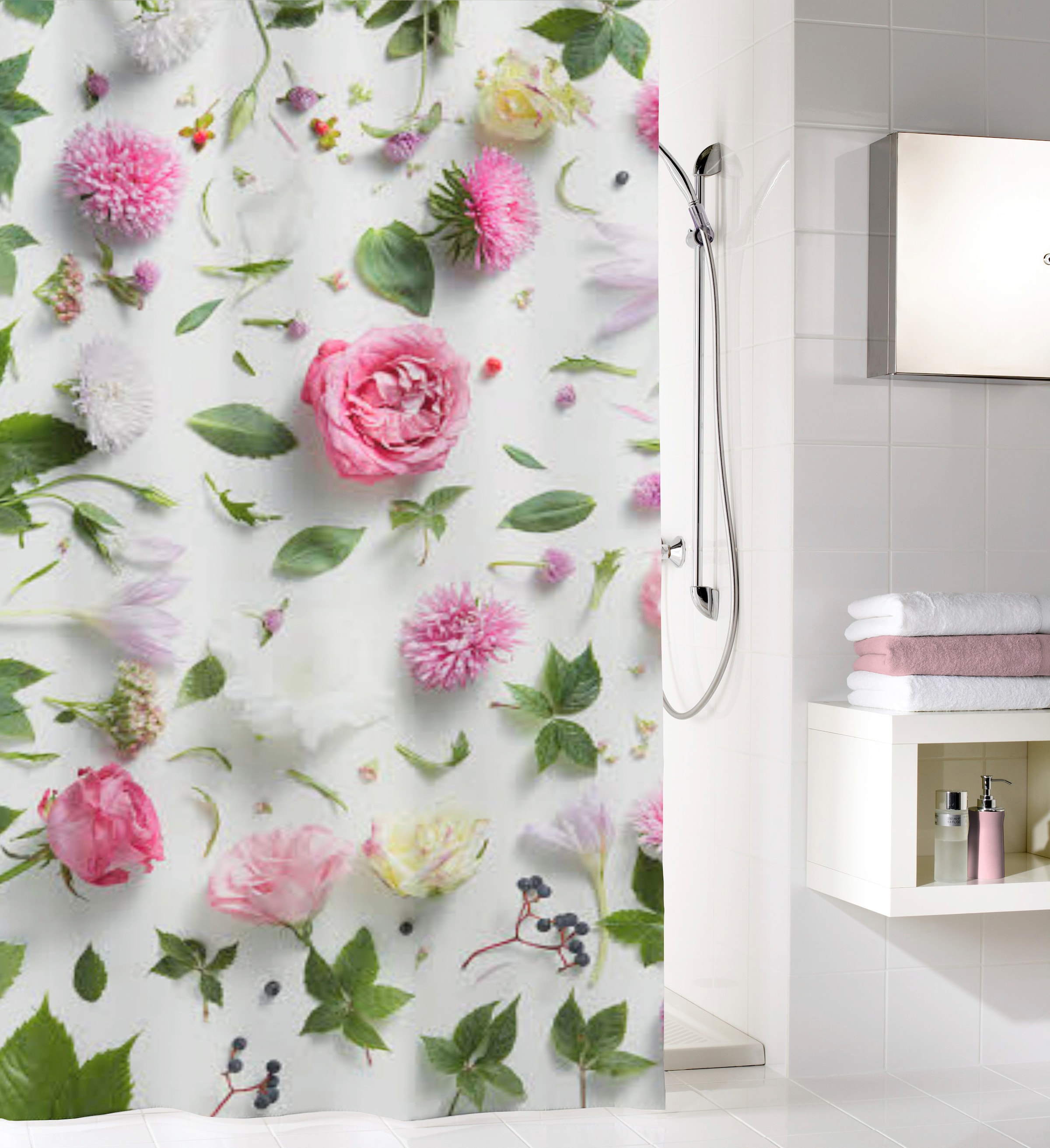 Kleine Wolke Duschvorhang "Rosalie" Breite 180 cm mit Beschwerungsband günstig online kaufen