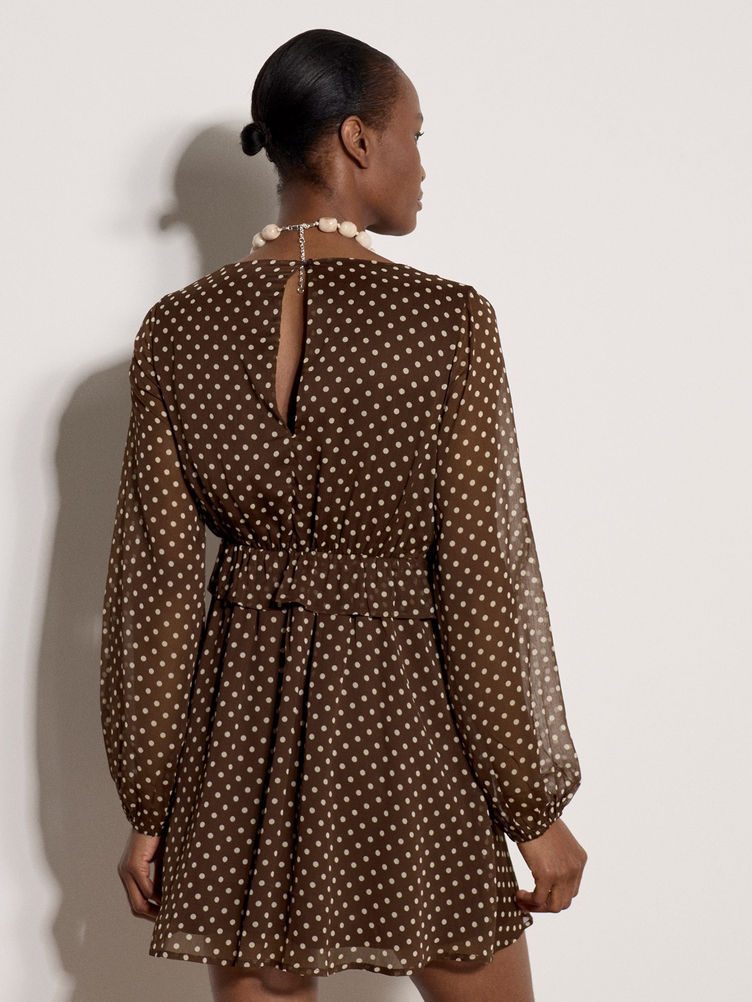 Apricot Minikleid »Mini-Kleid aus Chiffon mit Polka-Dot-Muster« und Polka-Dot