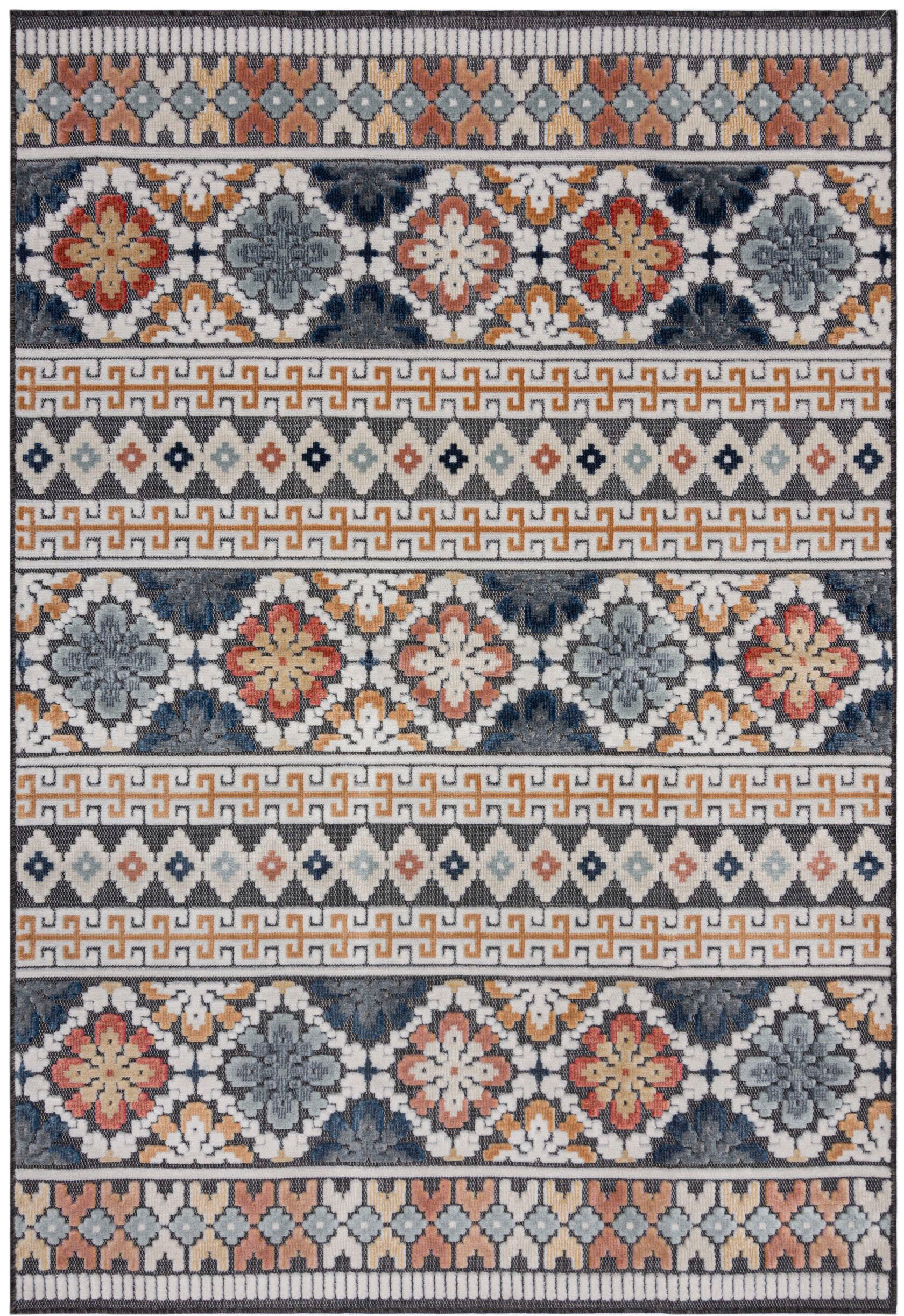FLAIR RUGS Teppich "Aster" rechteckig 2 mm Höhe Outdoor geeignet, Hoch-Tief günstig online kaufen