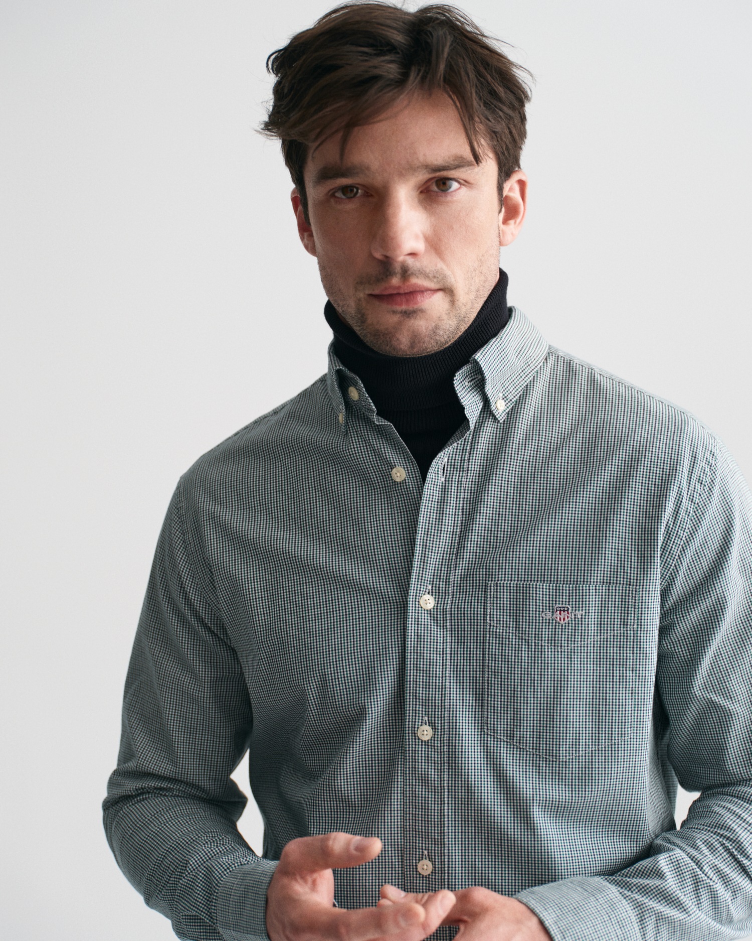 Gant Langarmhemd "REG POPLIN MICRO GINGHAM SHIRT", Regular Fit Popeline Hem günstig online kaufen