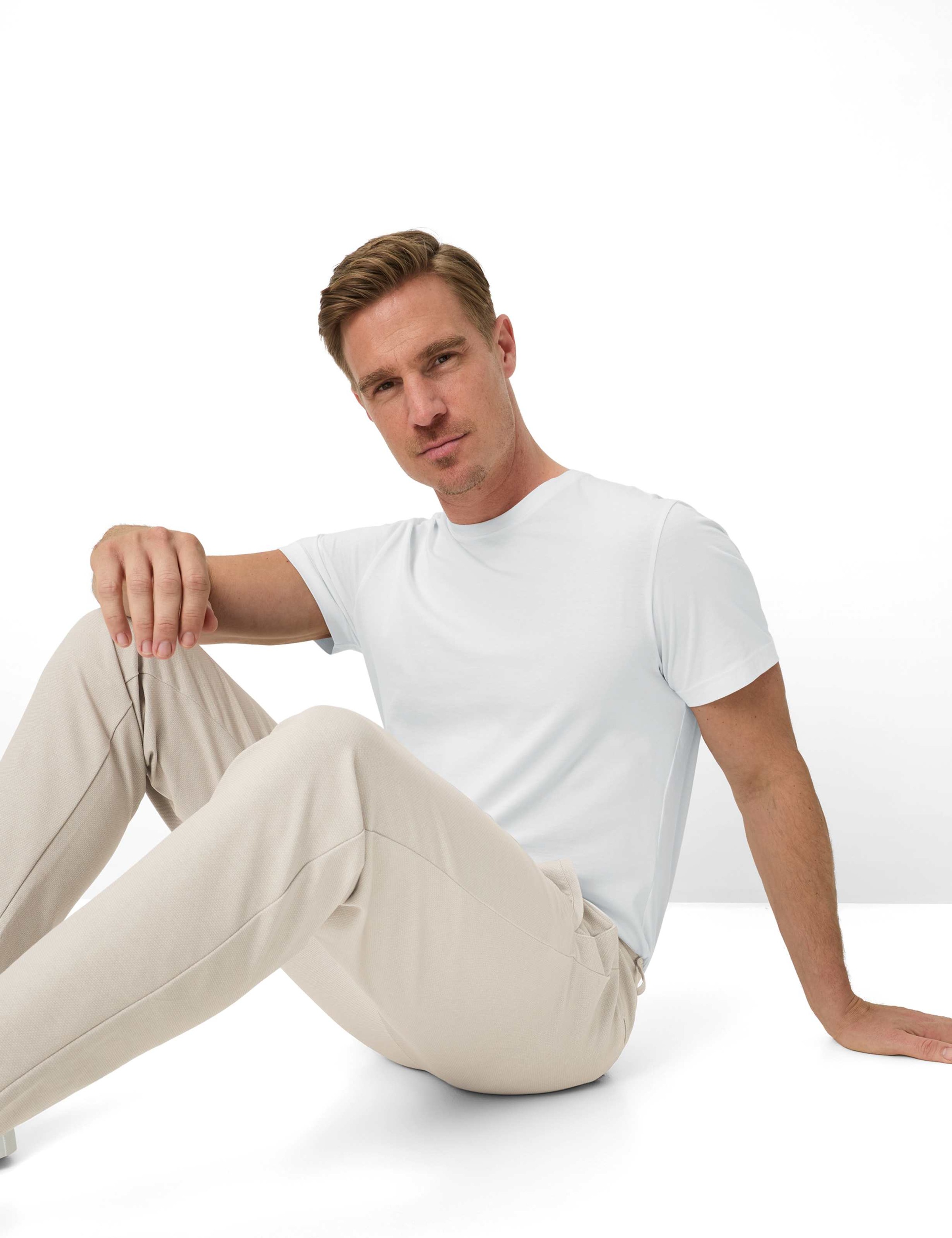Chinohose BRAX "Style PHIL", Herren, Gr. 36, Länge 30, beige, 33% Polyester, 32% Polyamid, 30% Baumwolle, 5% Elasthan, Hosen Chinohose 3