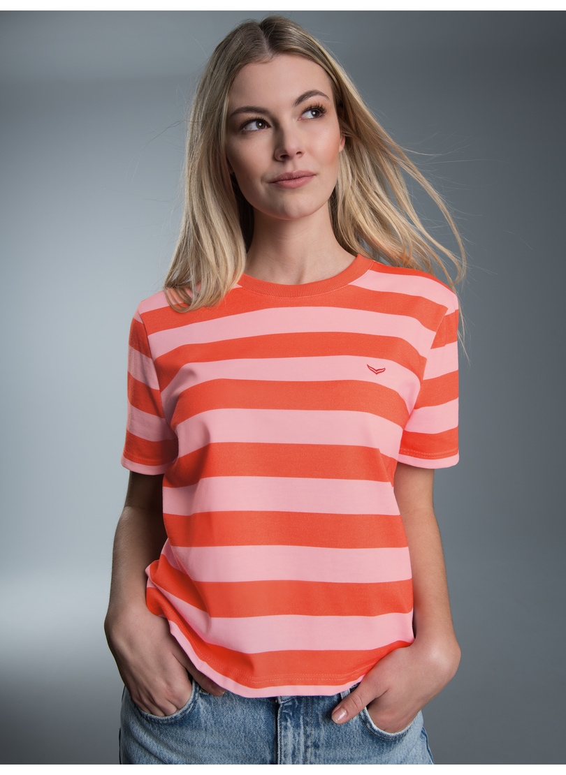Trigema T-Shirt "TRIGEMA Heavy Oversized Shirt mit Ringelmuster" 1 Stk. tlg günstig online kaufen