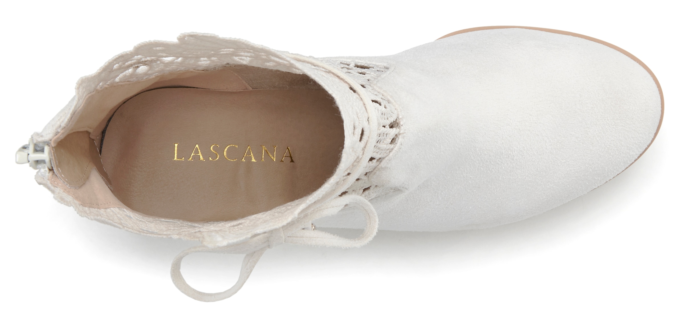 LASCANA High-Heel-Stiefelette, mit modischer Spitze und bequemen Blockabsatz, Ankle Boot, Stiefel
