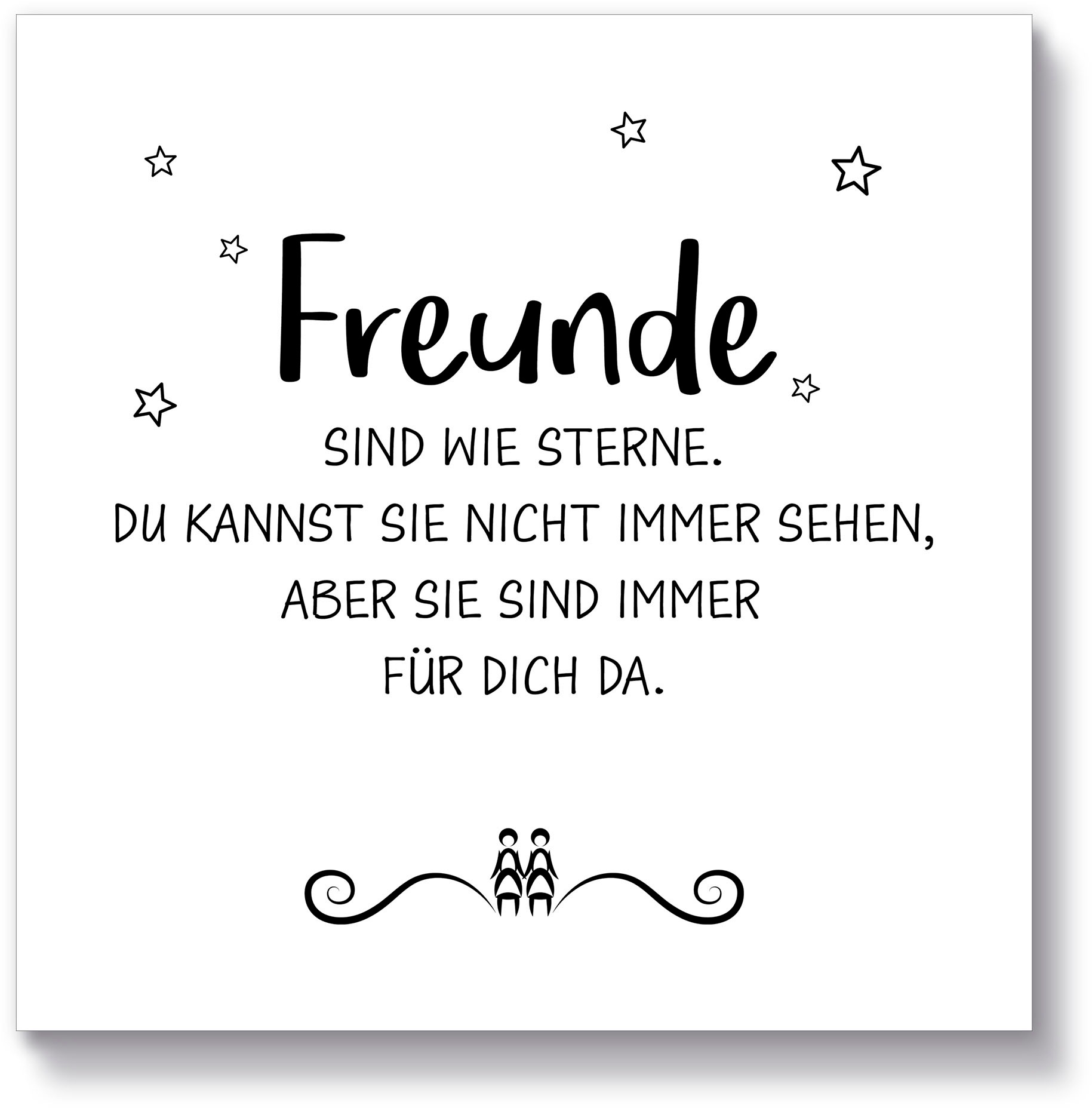 Artland Holzbild "Freunde II", Sprüche & Texte, (1 St.)