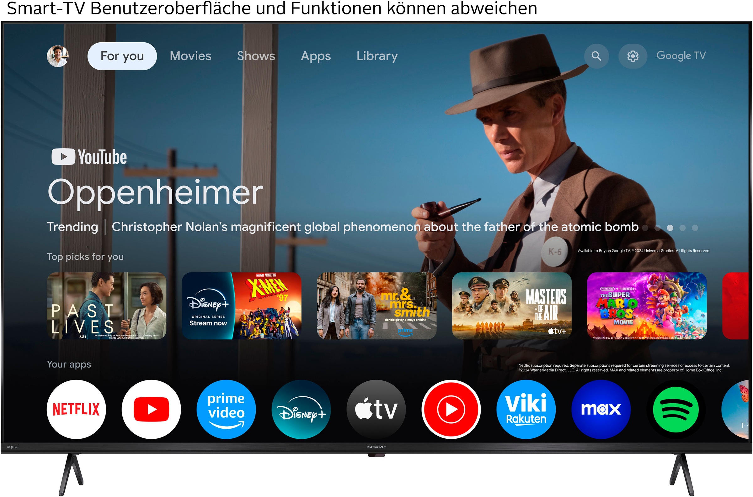 Sharp LED-Fernseher »4T-C50HLx«, 4K Ultra HD, Smart-TV-Google TV