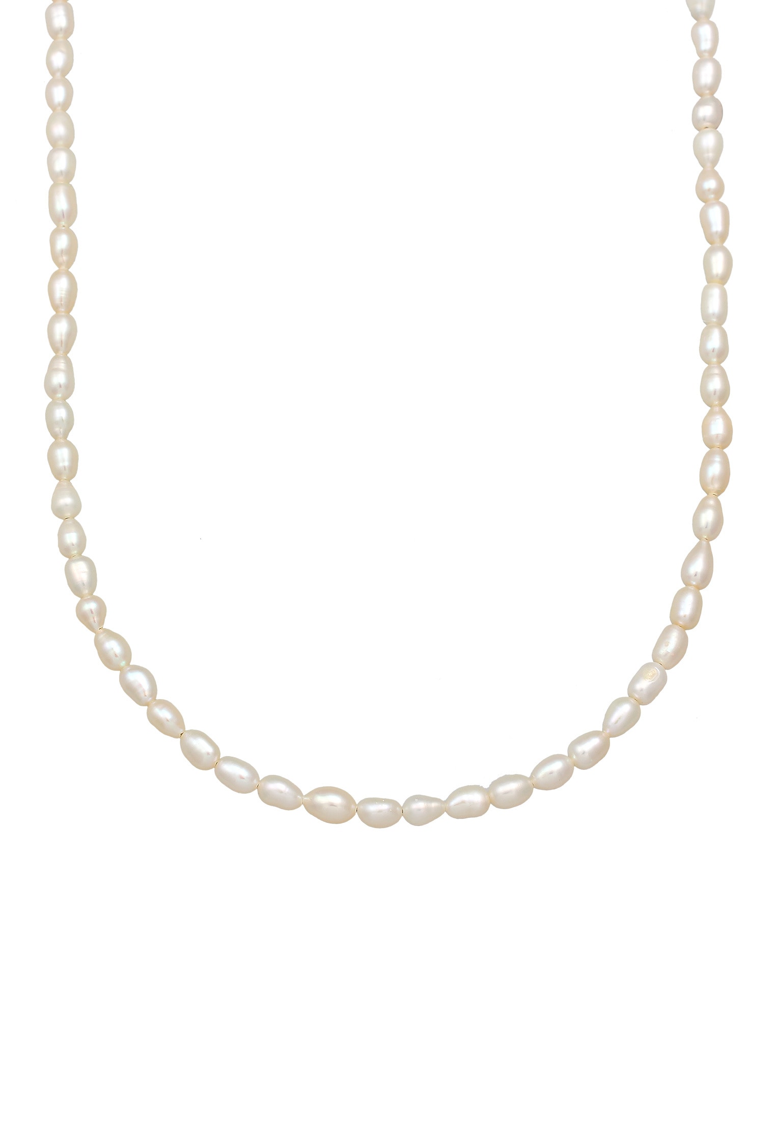 Kuzzoi Silberkette »Halskette Herren Süßwasser-Zuchtperle Oval 925 Silber«