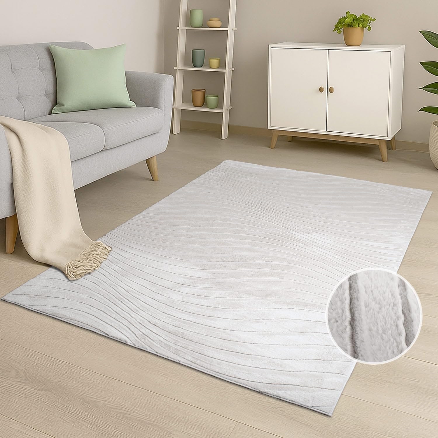 Carpet City Teppich "WAVES 503" rechteckig 12 mm Höhe Kurzflor, Hochtief-Mu günstig online kaufen