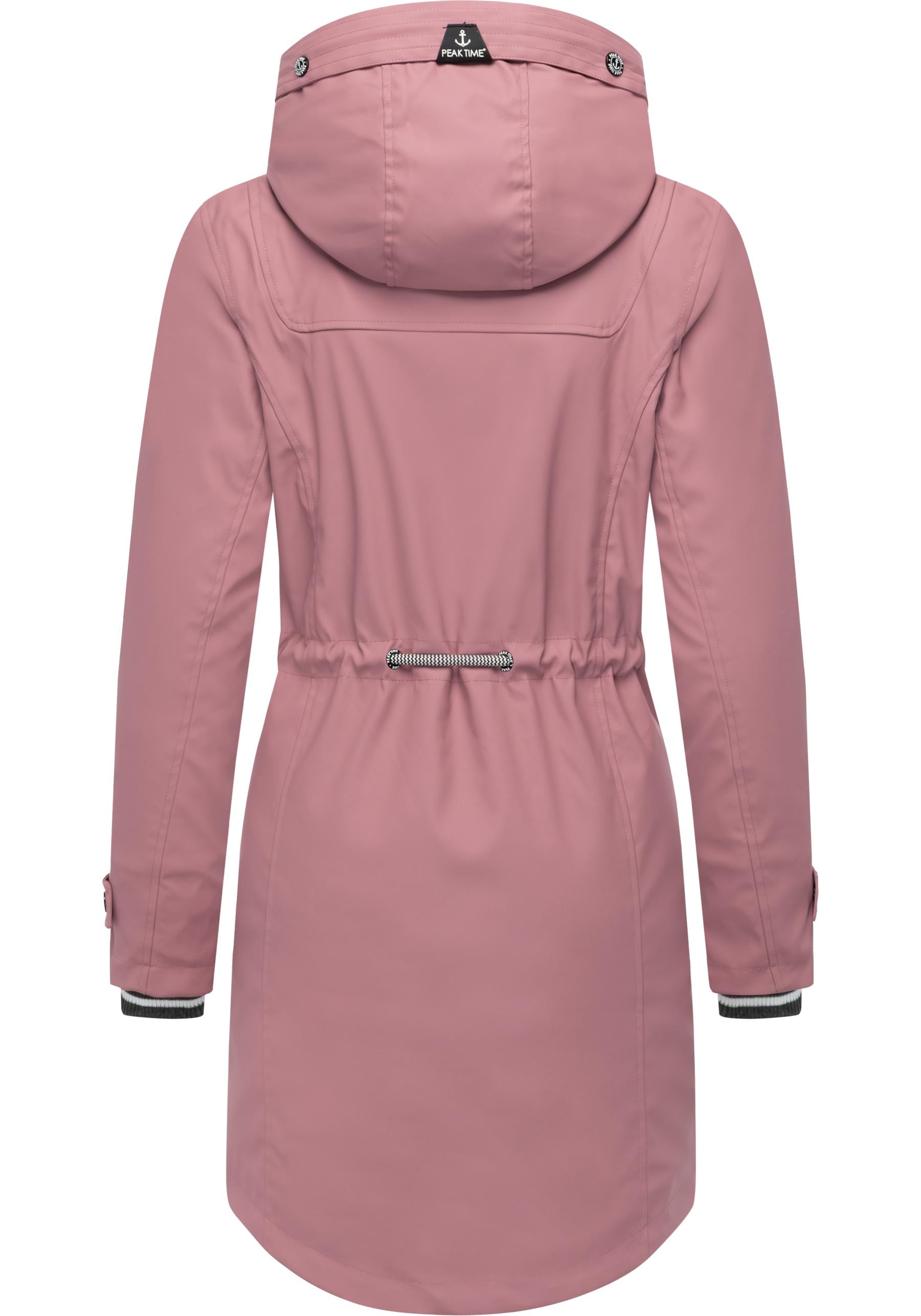 PEAK TIME Regenjacke »L60042«, mit Kapuze, stylisch taillierter Regenmantel für Damen