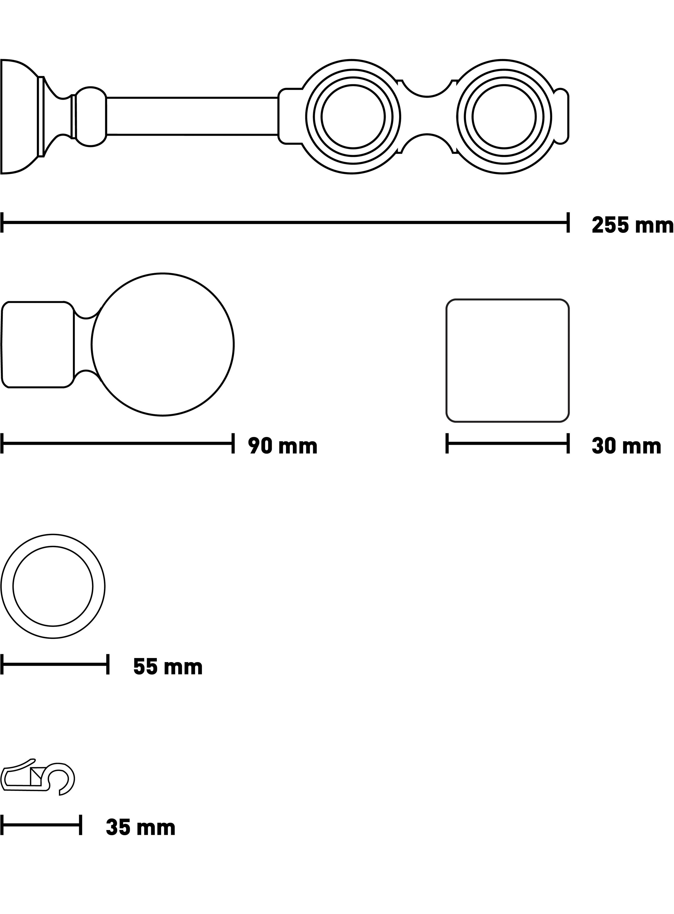 SN DECO GROUP Gardinenstange »Giro«, 2 läufig-läufig, Fixmaß
