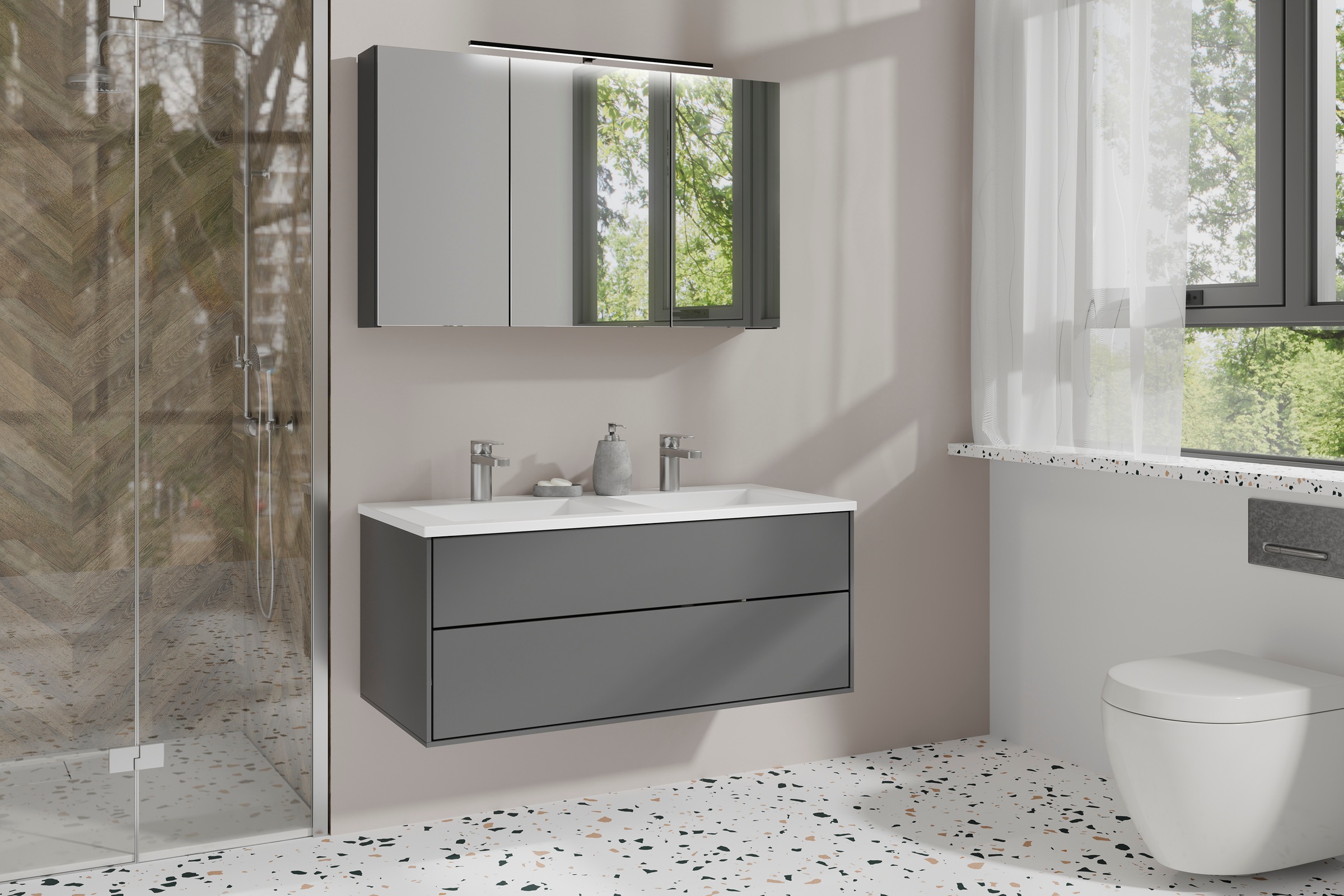 byLIVING Spiegelschrank "Serie Spree, in vielen Breiten erhältlich" Soft-Cl günstig online kaufen