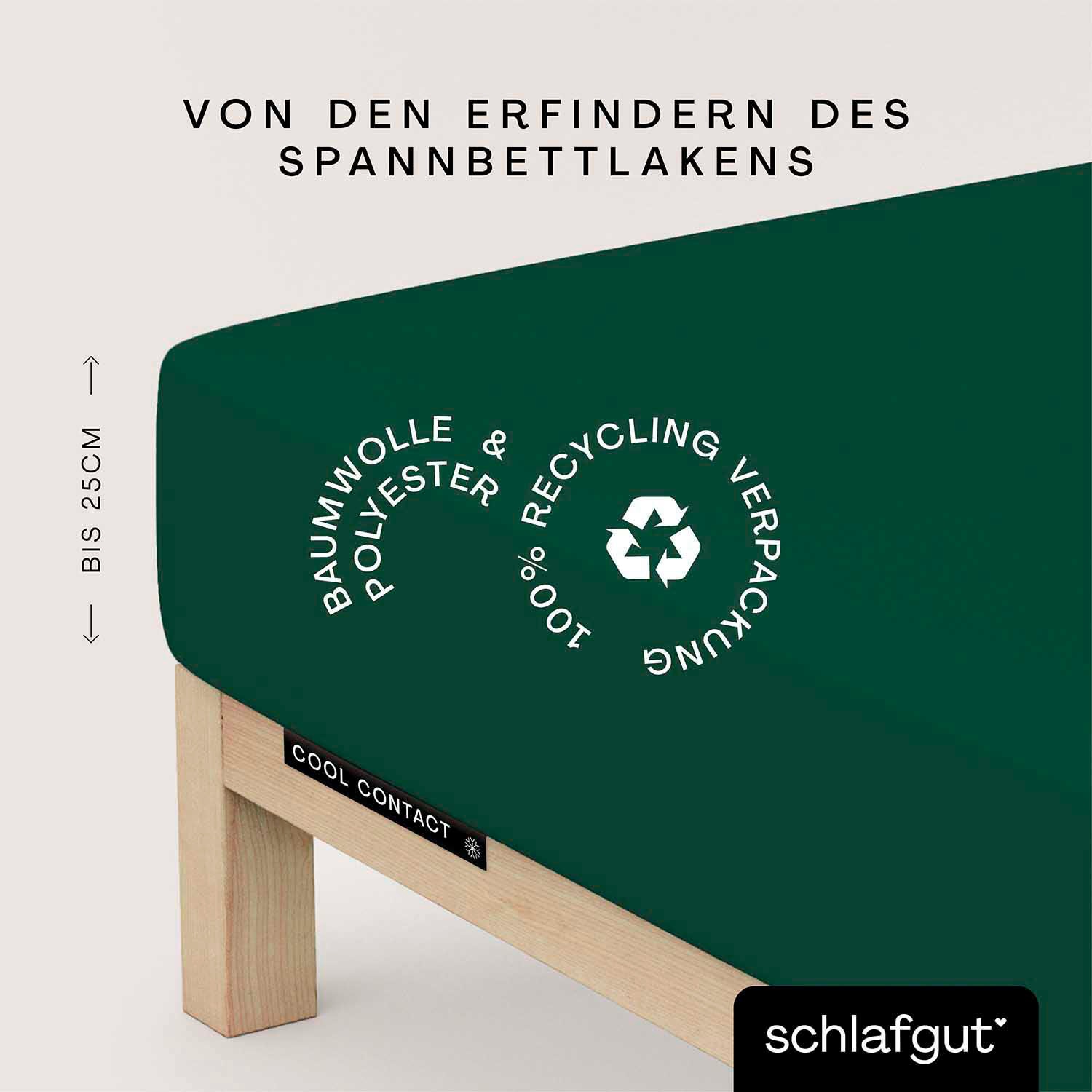 Schlafgut Spannbettlaken »Cool Contact«, 100% gekämmte Mikrofaser