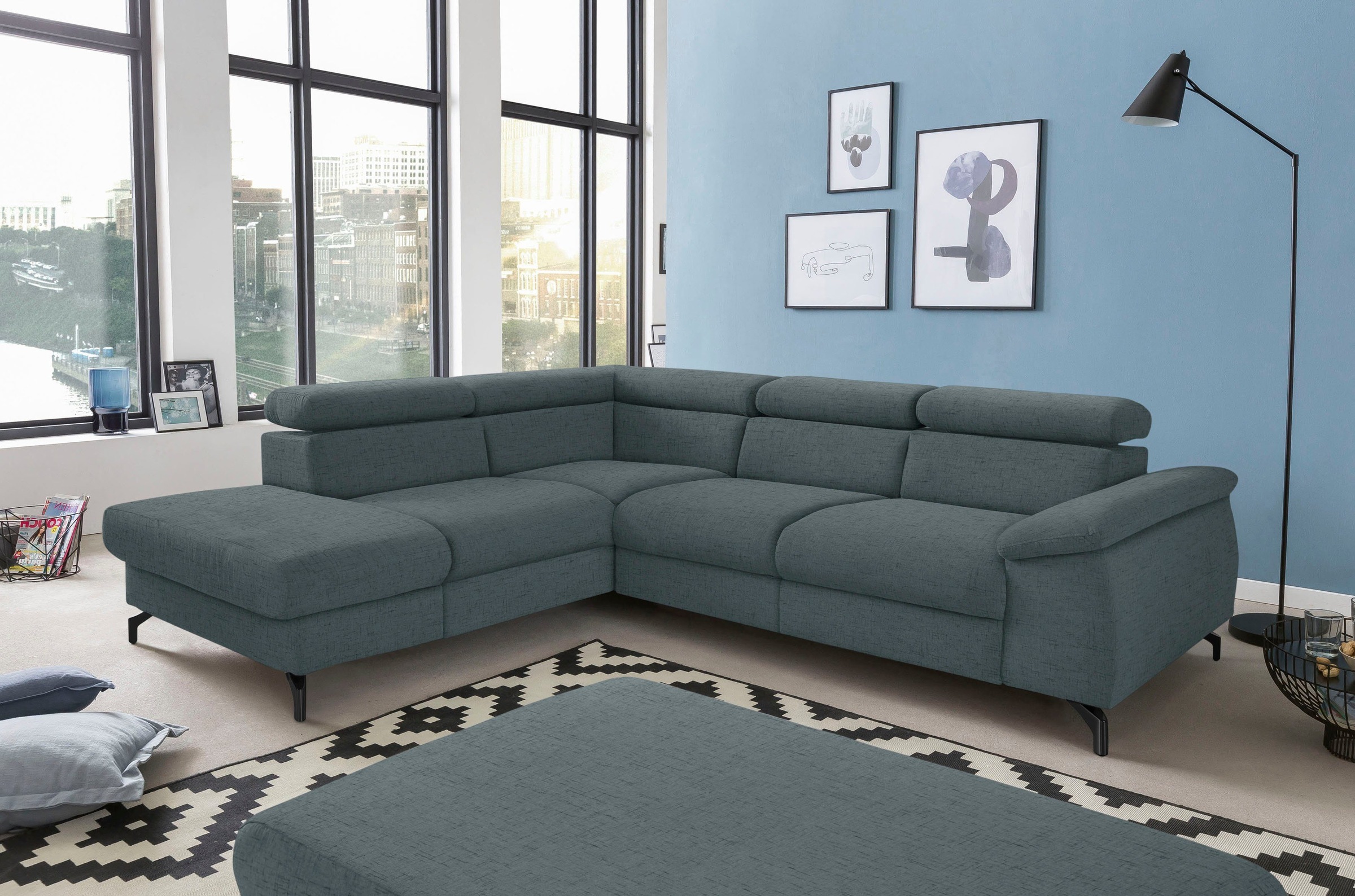 COTTA Polstergarnitur "Komaris L-Form", (Set), Set bestehend aus: Ecksofa m günstig online kaufen