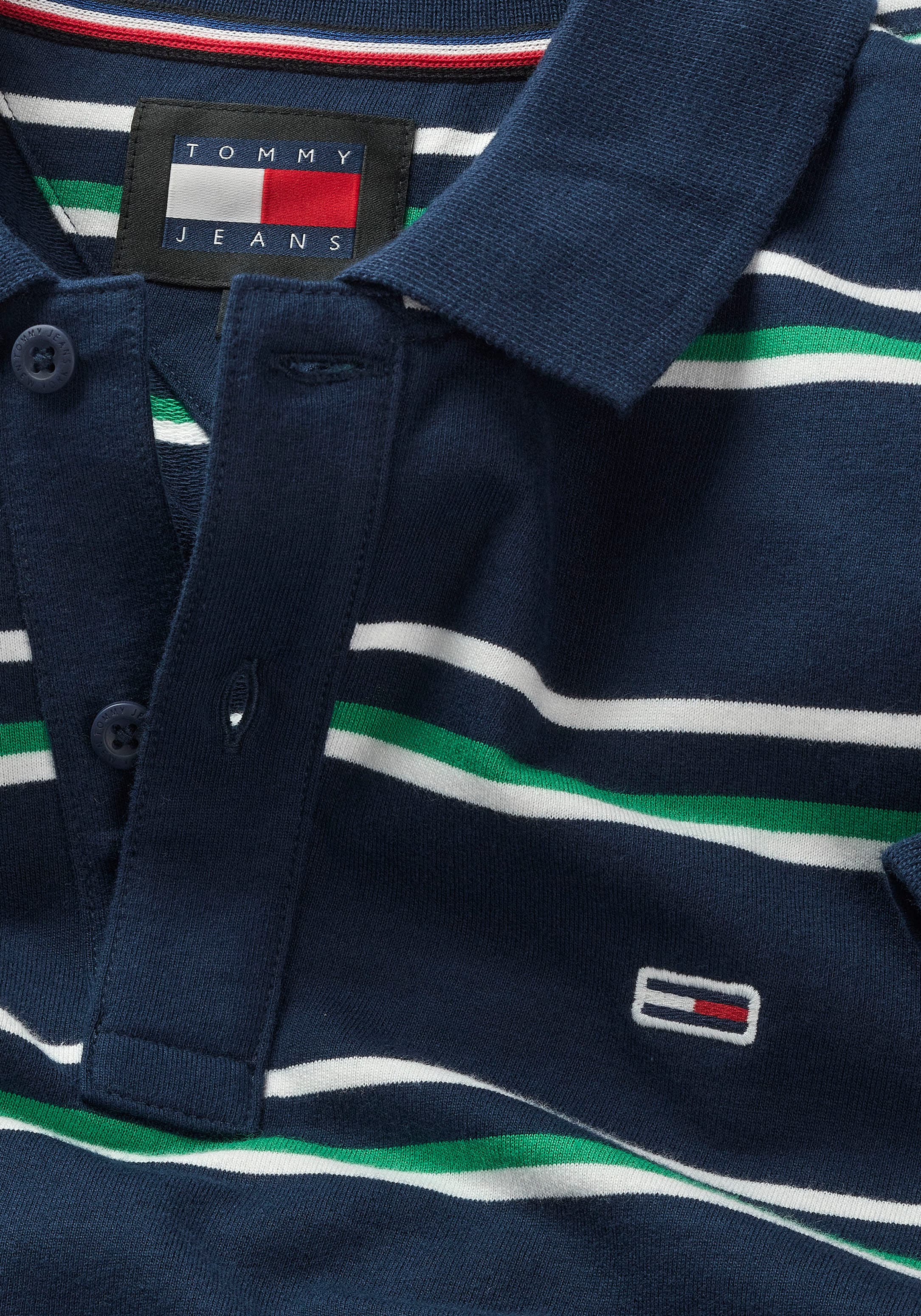 Tommy Jeans Poloshirt »TJM REG ESSENTIAL STRIPE POLO«, mit Logostickerei